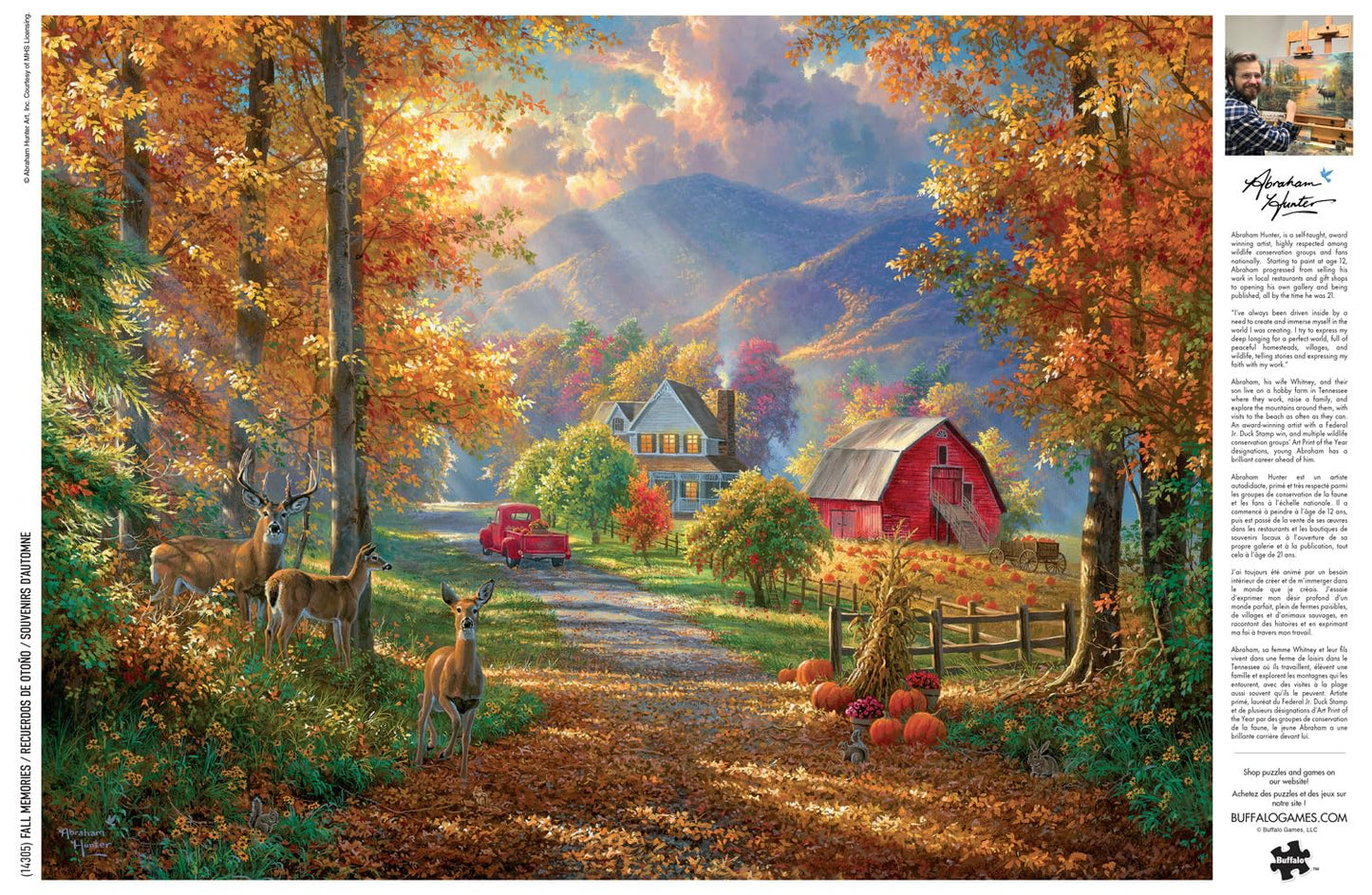Buffalo Games Abraham Hunter Fall Memories – 1000-Piece Jigsaw Puzzle for Adults, Challenging Game Night Fun, 26.75"x19.75" Finished Size