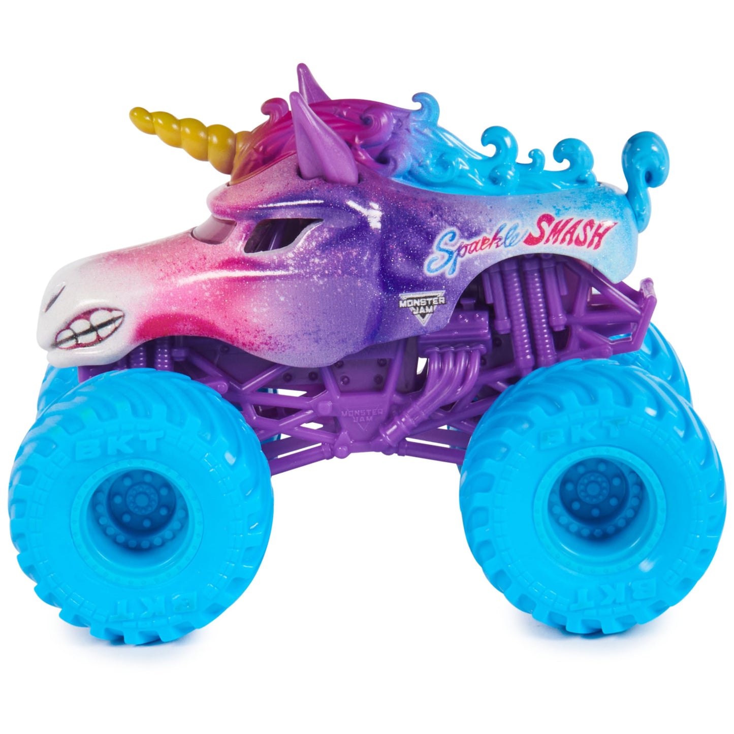 Monster Jam, Official Sparkle Smash Monster Truck, Die-Cast Vehicle, 1:64 Scale, Kids Toys for Boys Ages 3 and up