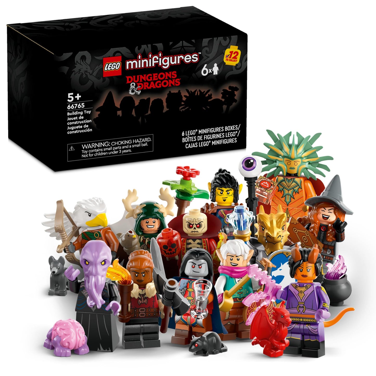 LEGO Minifigures Dungeons & Dragons 6 Pack – Collectible Toy Figures for Kids & Adults, Fantasy Roleplay Gift for Boys & Girls Ages 5+, 66765