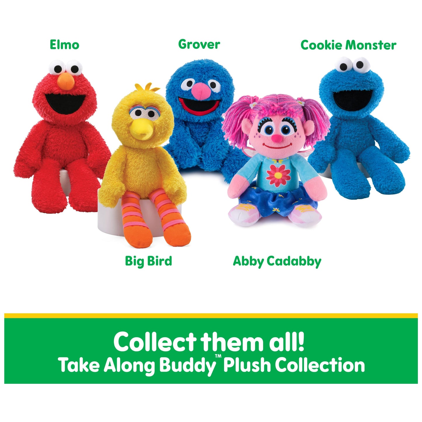 GUND Sesame Street Official Elmo Take Along Buddy Plush, Premium Plush Toy for Ages 1 & Up, Red, 13”