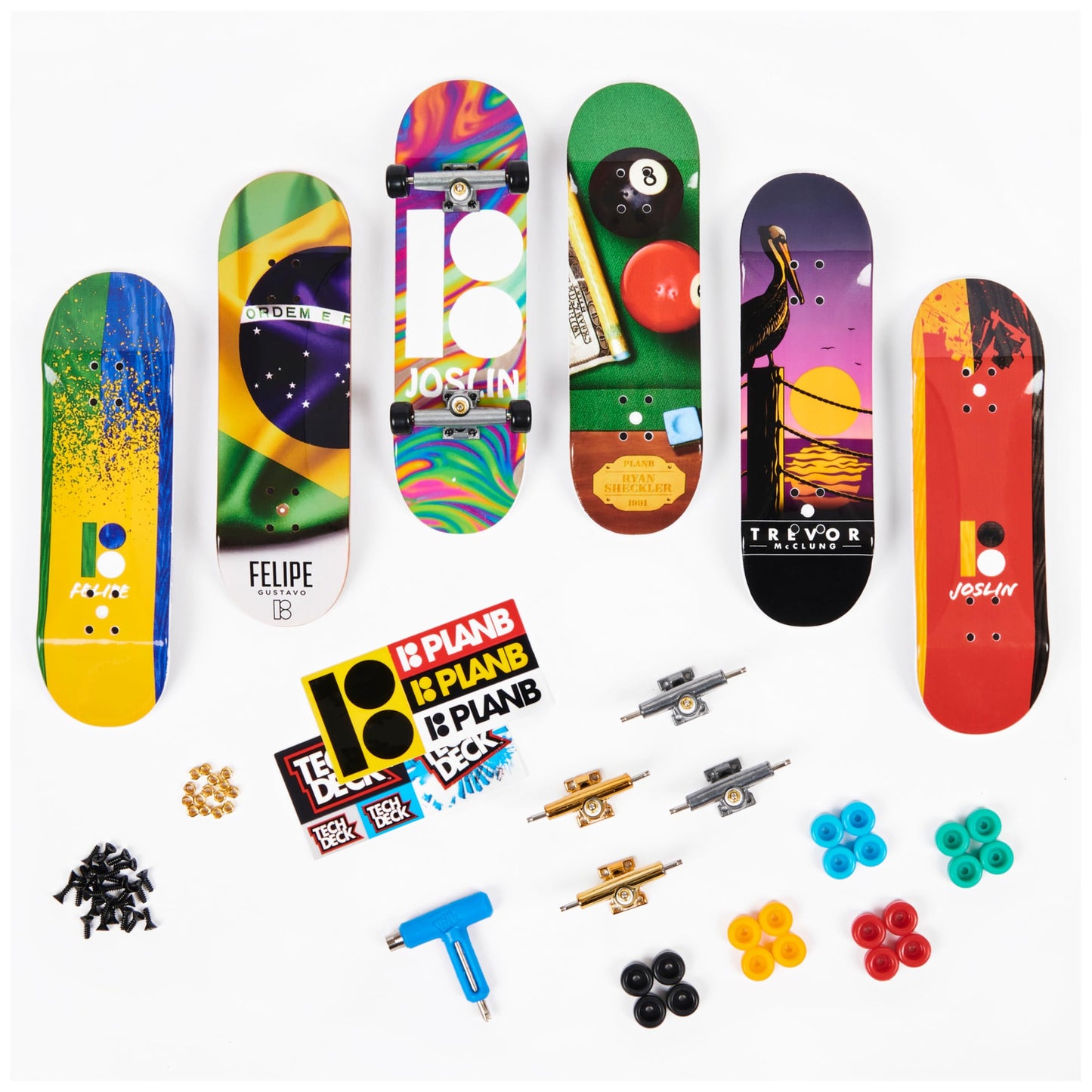 TECH DECK, Sk8shop Fingerboard Bonus Pack, Collectible and Customizable Mini Skateboards (Styles May Vary)