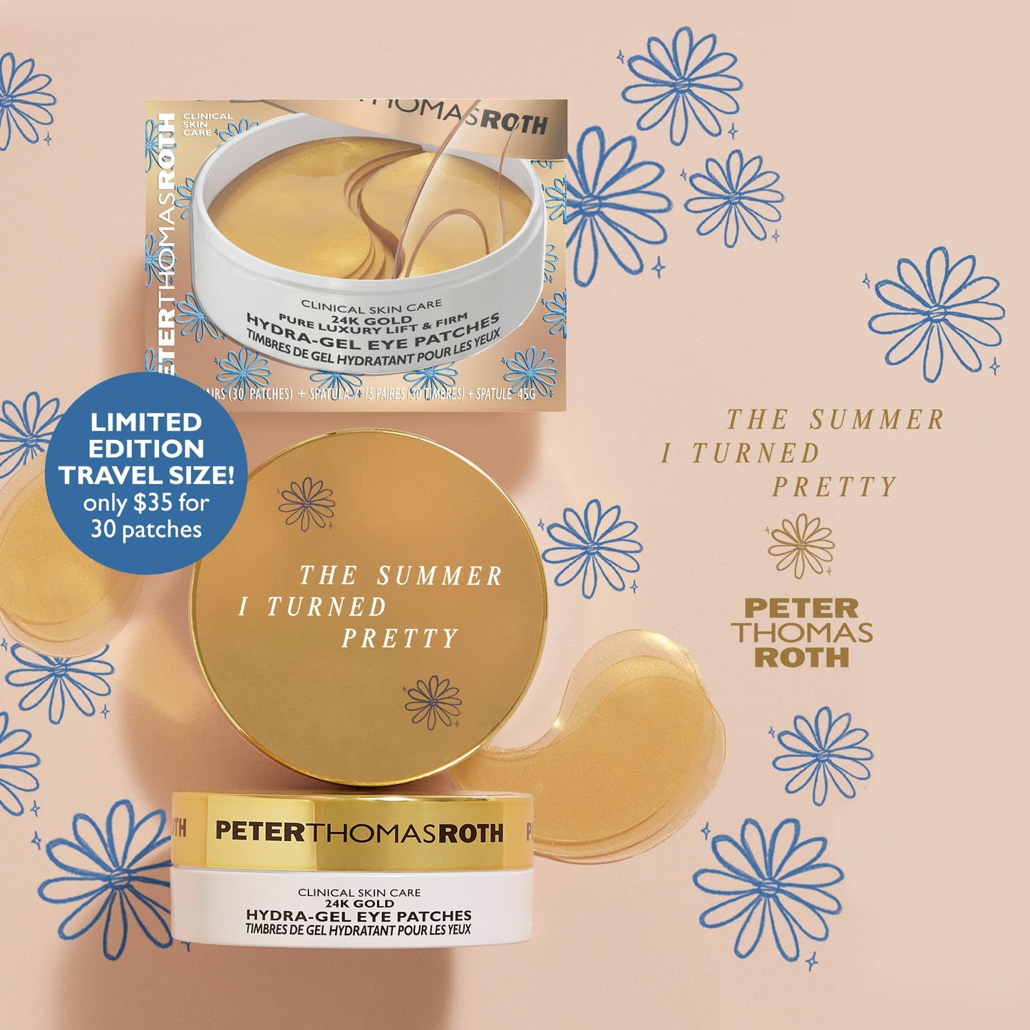 Peter Thomas Roth | The Summer I Turned Pretty x Travel-Size 24K Gold Hydra-Gel Eye Patches