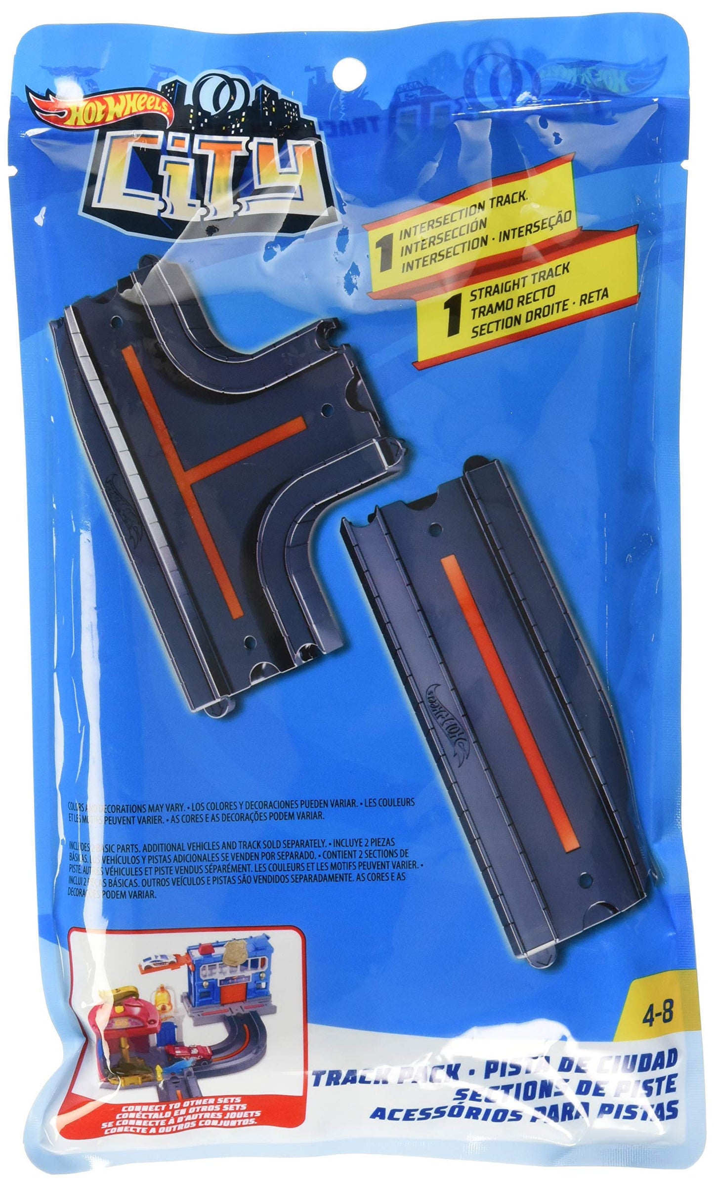 Hot Wheels "Straight + Intersection Toy Vehicle, Multicolor