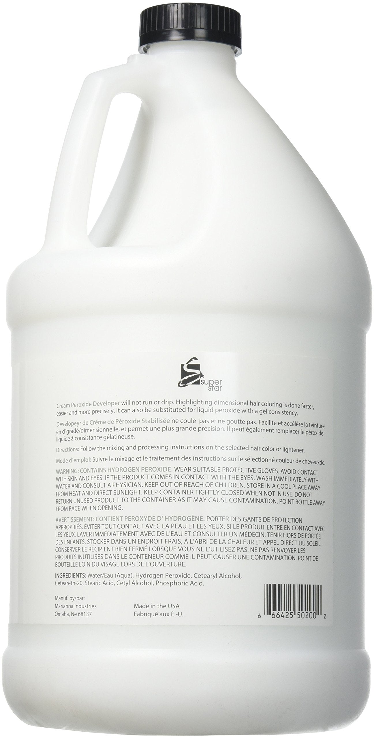 Super Star Stabilized Cream Peroxide Developer, 20v , 3.8 L / 1 Gallon (1-Count)