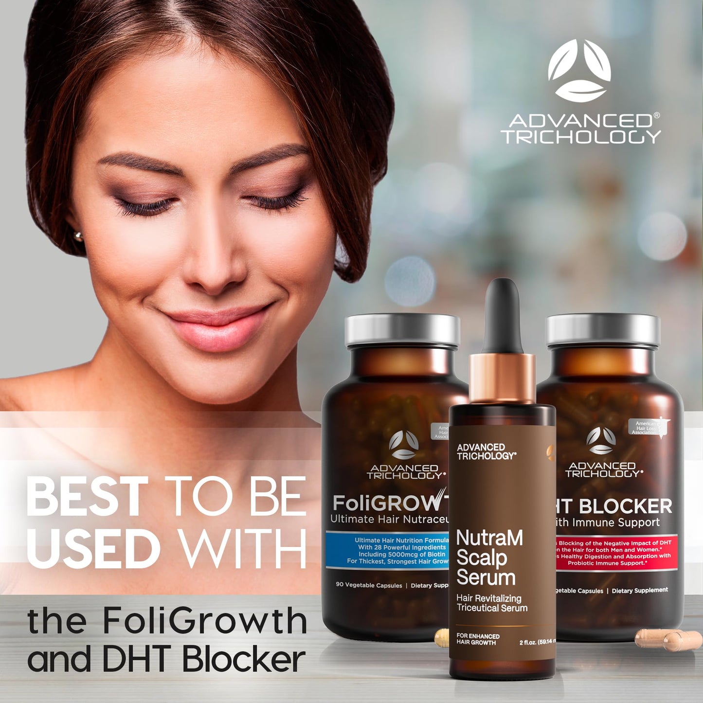 NutraM Hair Growth Serum – Dermatologist Tested, AHLA Approved | DHT Blocker for Thinning Hair in Men & Women | 20 Years of Clinic Expertise