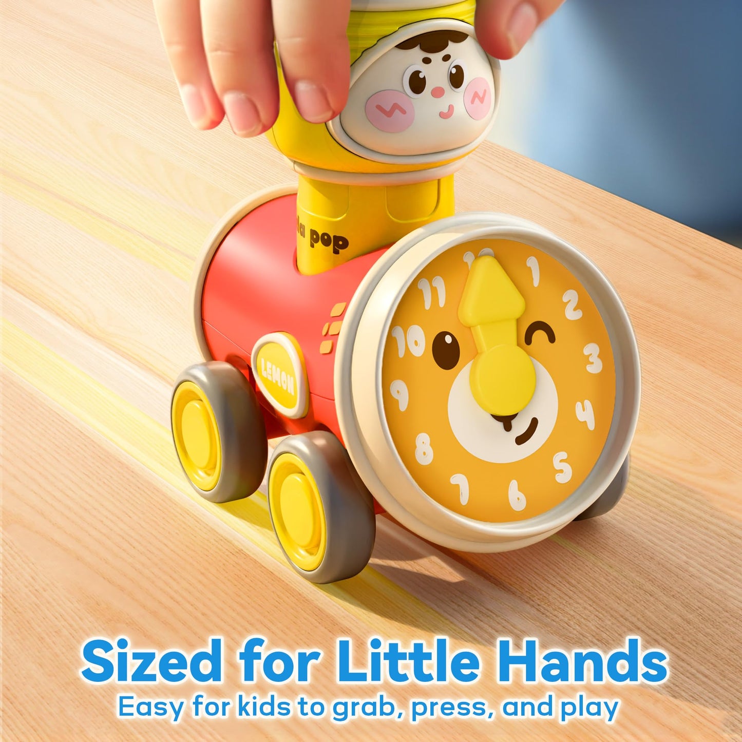 iPlay iLearn Press & Go Car Toy Set for Toddlers 1-3, Friction Push Racing Cars, Infant Vehicle Playset, 1st Birthday Gift for Boys & Girls