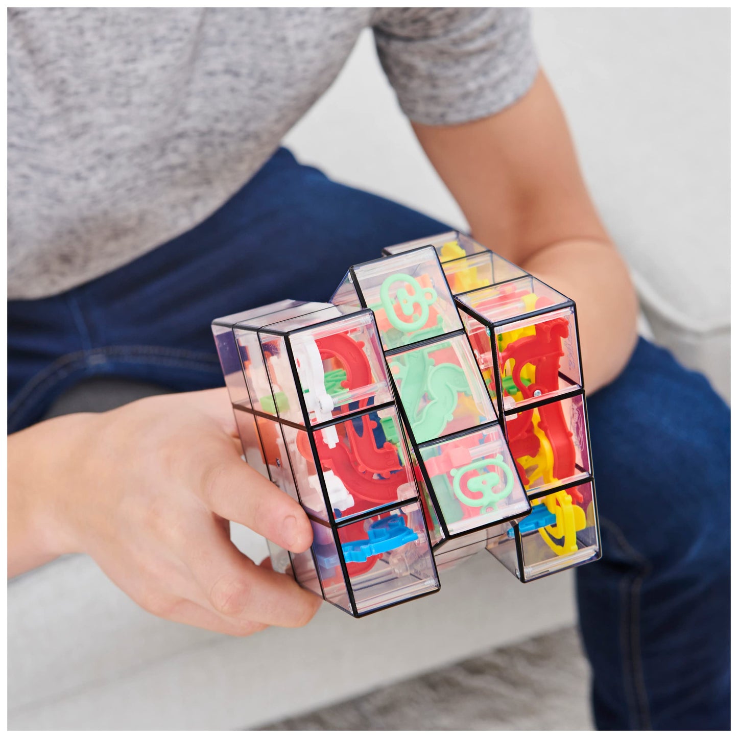 Rubik’s Perplexus Fusion 3x3 Gravity 3D Maze Game Brain Teaser Puzzle Ball | Anxiety Relief Items Cool Stuff | Sensory Toys for Adults & Kids Ages 8+