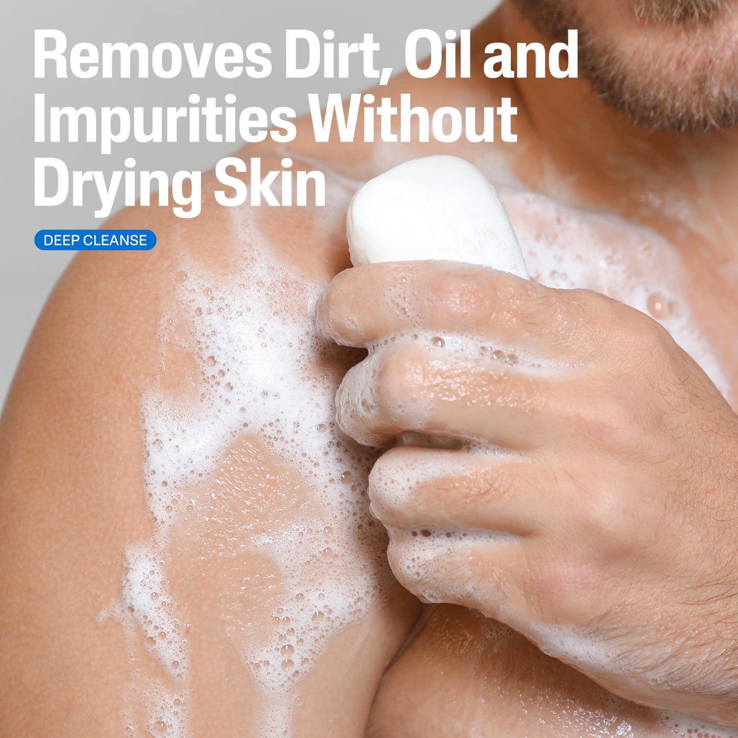 Cetaphil Deep Cleansing Face & Body Bar Soap for Sensitive Skin – Hypoallergenic, Fragrance & Paraben Free, Pack of 3, Gentle Makeup & Dirt Remover