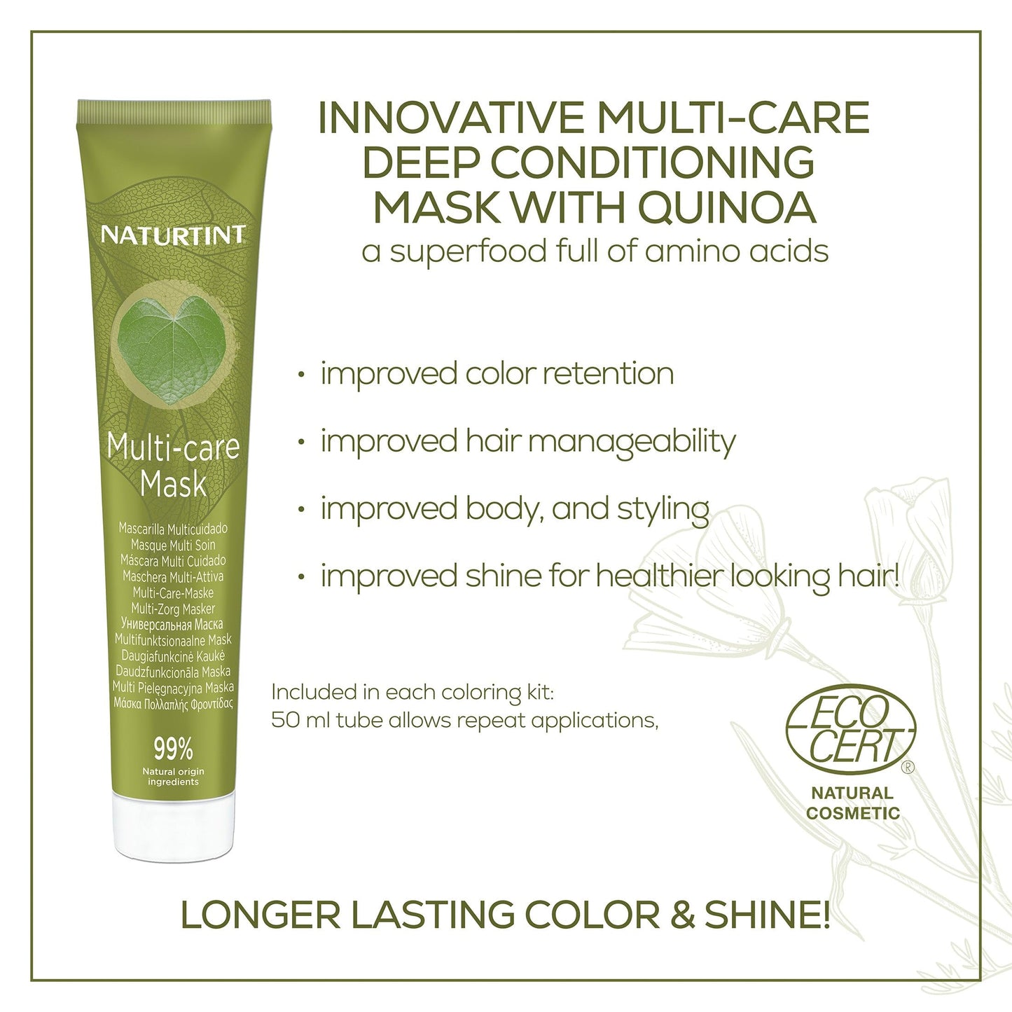 Naturtint 5N Light Chestnut Brown Permanent Hair Color | Ammonia-Free, Vegan & Cruelty-Free Dye | 100% Gray Coverage, Long-Lasting (1 Pack)