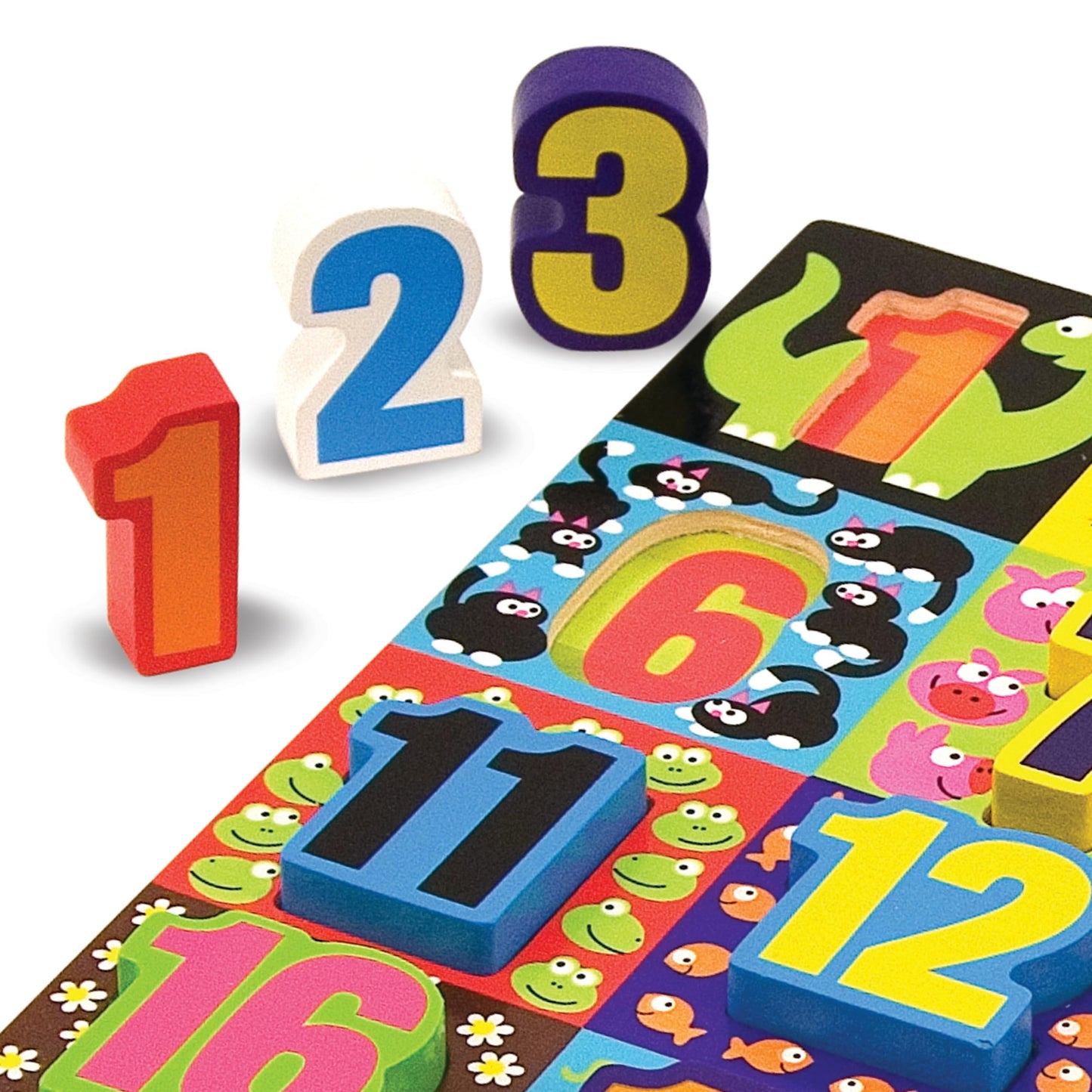 Melissa & Doug Jumbo Numbers Wooden Chunky Puzzle (20 pcs)