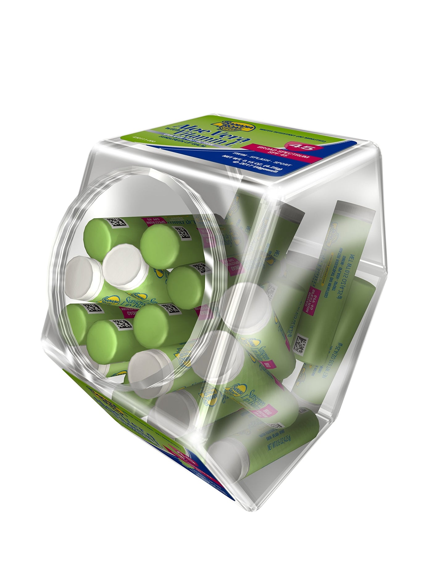 Banana Boat SPF Lip Balm with Aloe Vera & Vitamin E, 0.15oz | Beach Essentials, Moisturizing Lip Sunscreen SPF 45, Travel Sunscreen for Lips, 0.15oz