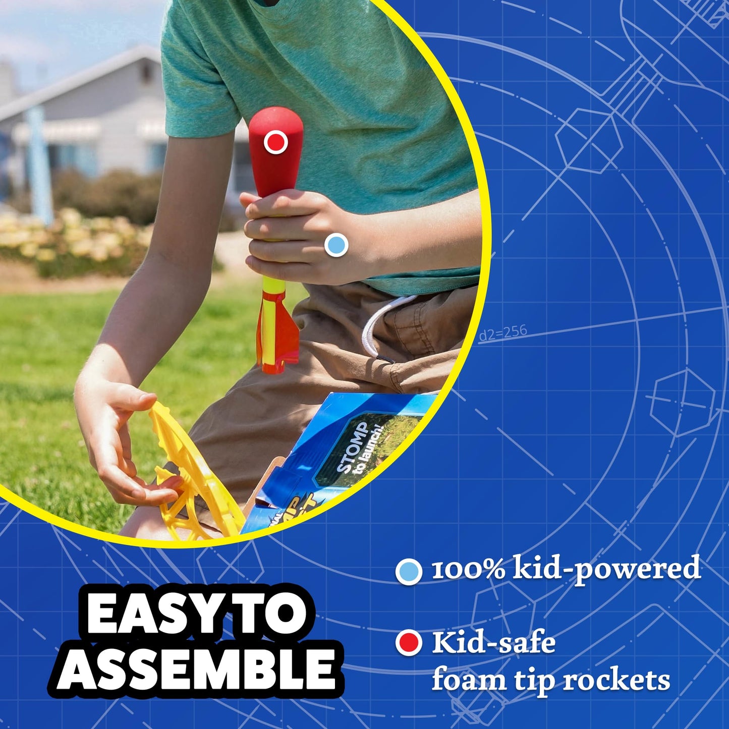 Stomp Rocket Ultra Rocket Refills, 6 Rockets - Replacement Foam-Tipped Rockets for Kids - Fun Backyard & Outdoor Kids Toys Gifts for Boys & Girls