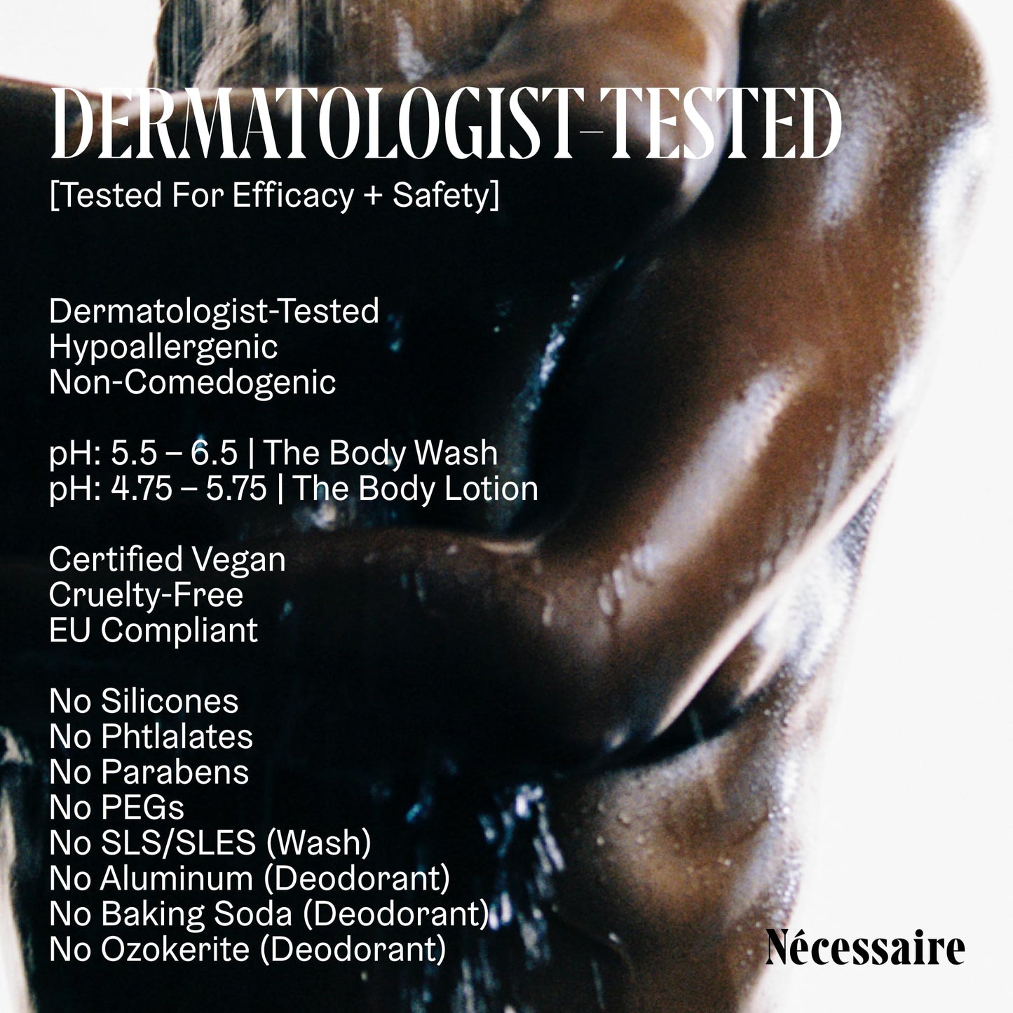 Nécessaire Body Essentials 3-Piece Set – Santal Body Wash, Lotion & Aluminum-Free Deodorant – Travel Size, Hypoallergenic, Dermatologist-Tested