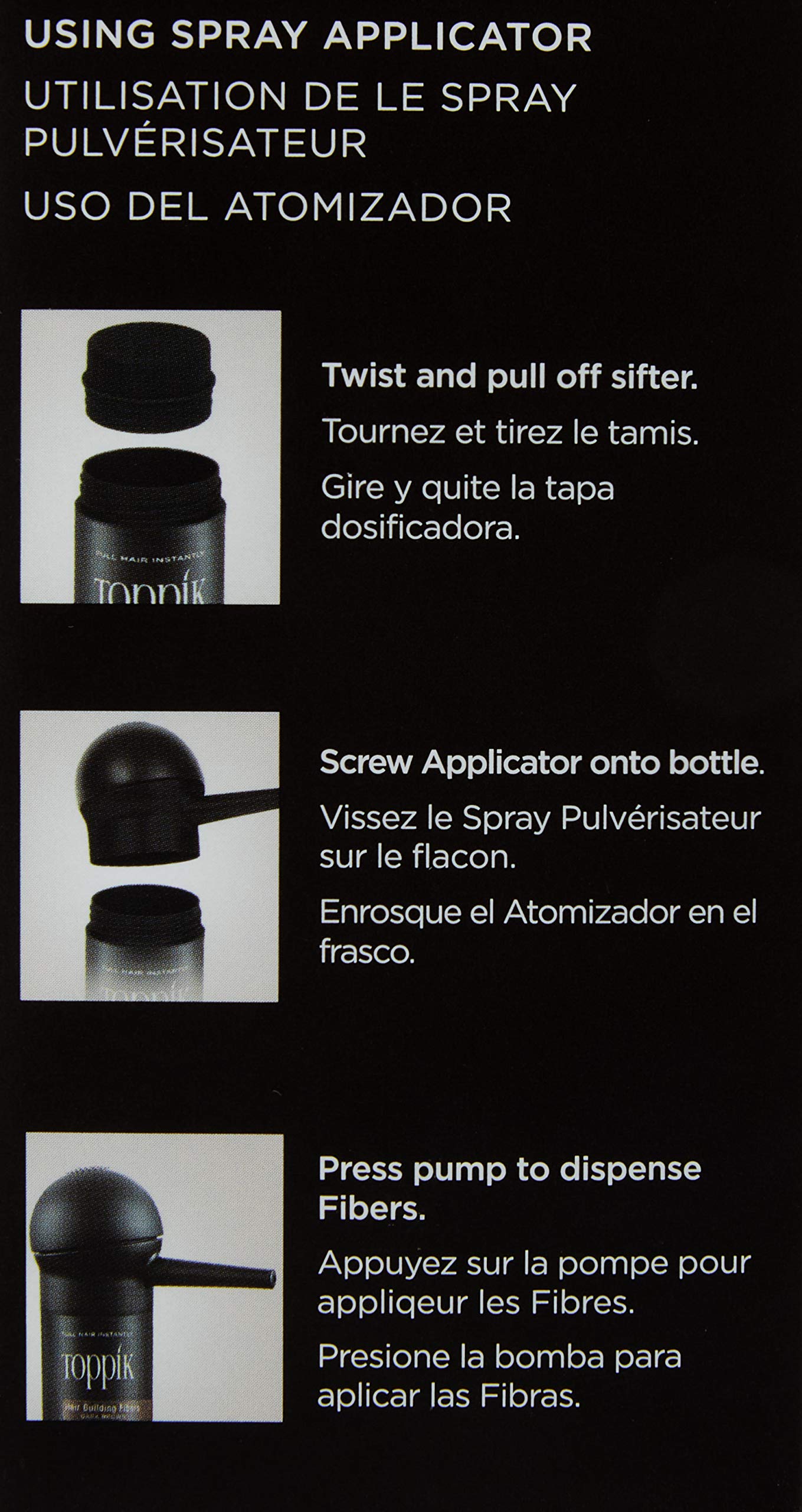 Toppik Hair Fiber Spray Applicator for Thinning Hair Care, 1 Applicator