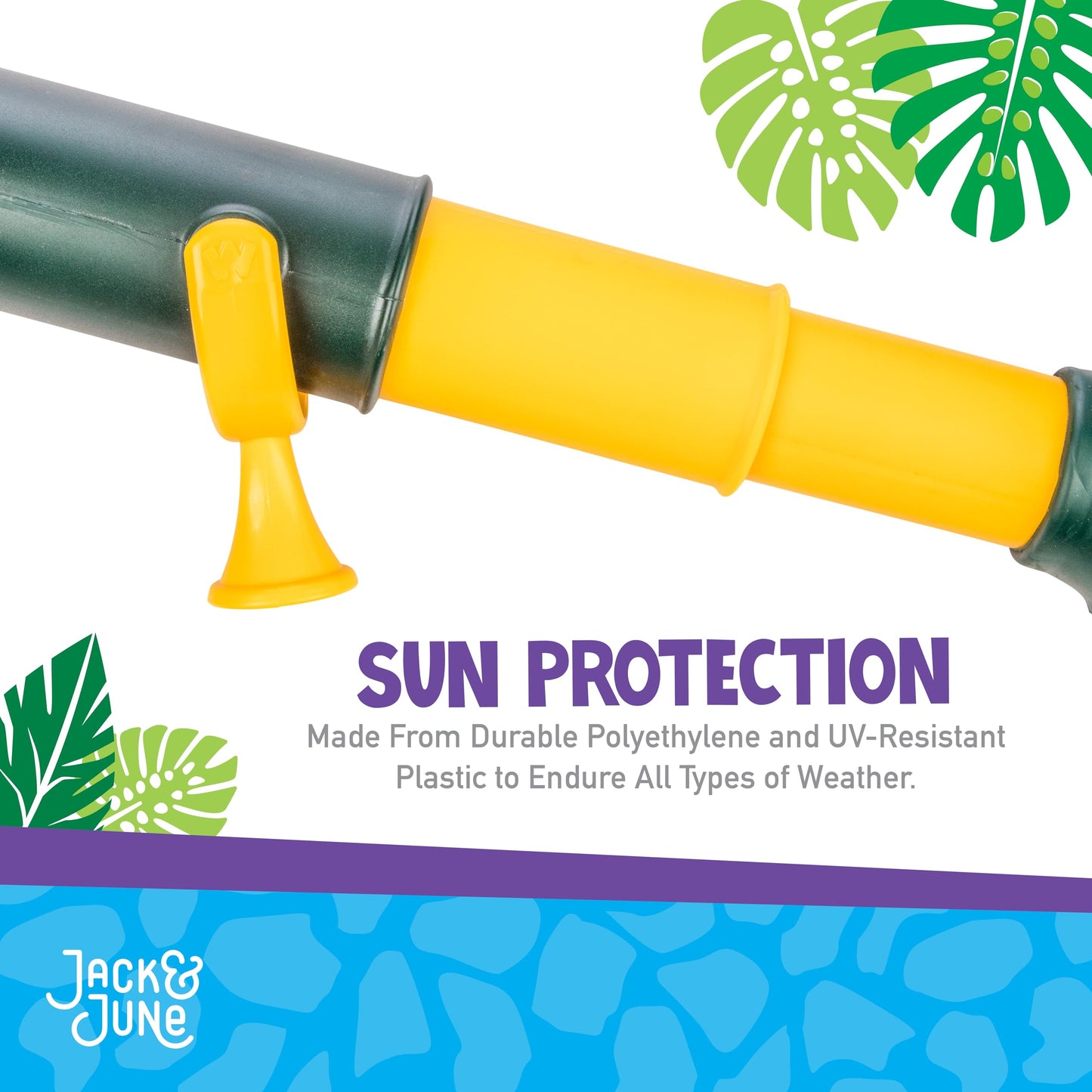 Jack and June Signature Green and Yellow Telescope Playset Attachment Featuring 360 Degree Spin