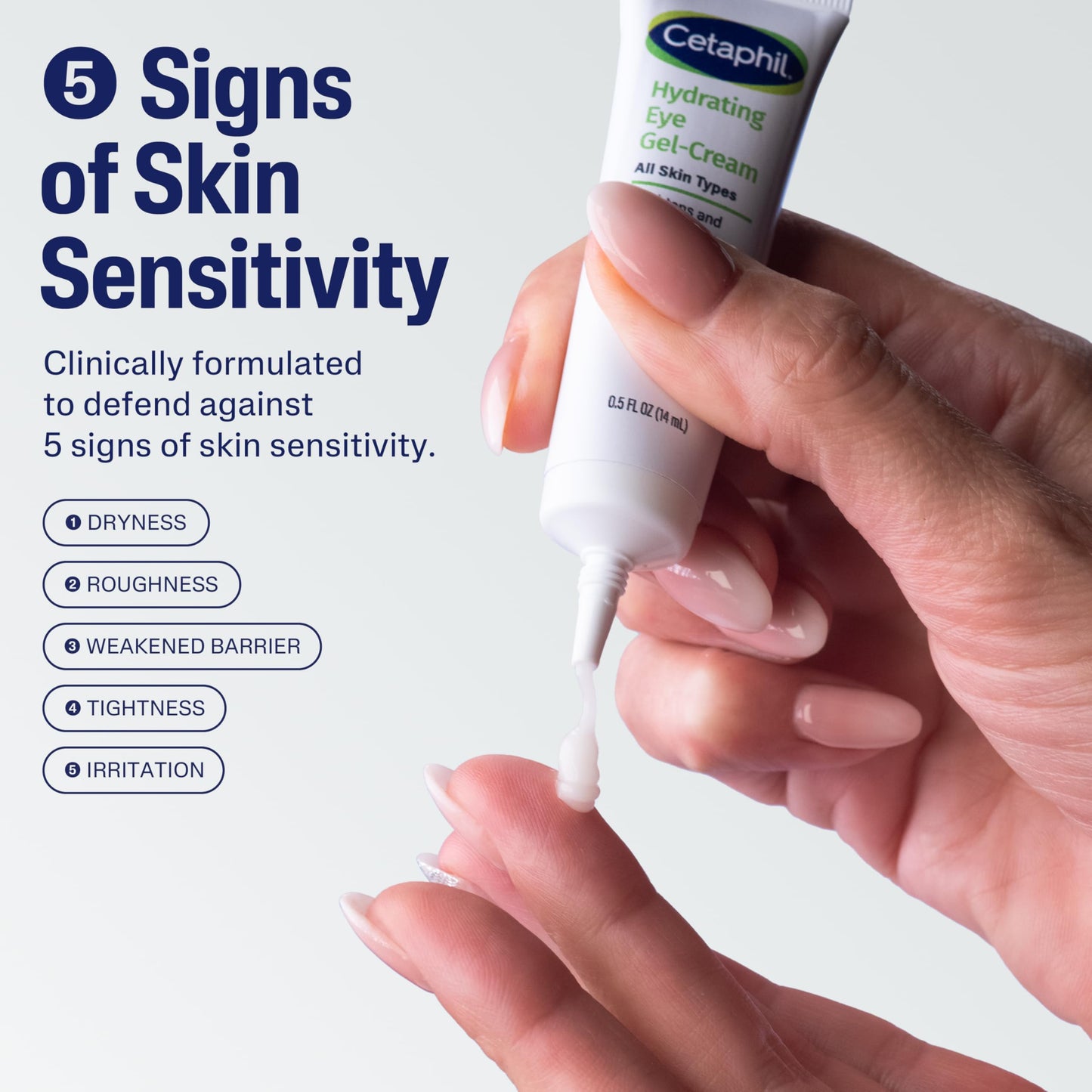 Cetaphil Hydrating Eye Gel-Cream with Hyaluronic Acid, 0.5 oz – Brightens, Smooths & Provides 24H Hydration for All Skin Types