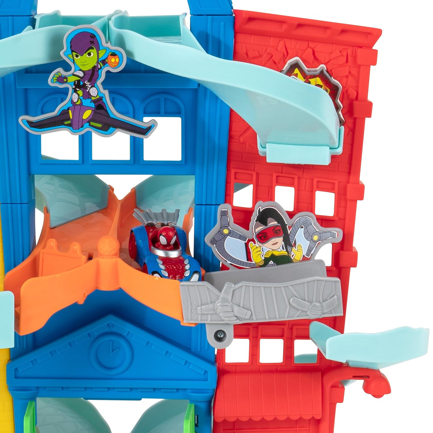 Marvel Spidey and His Amazing Friends City Track Set - 24-Inch Set with Two Exclusive 3-Inch Vehicles