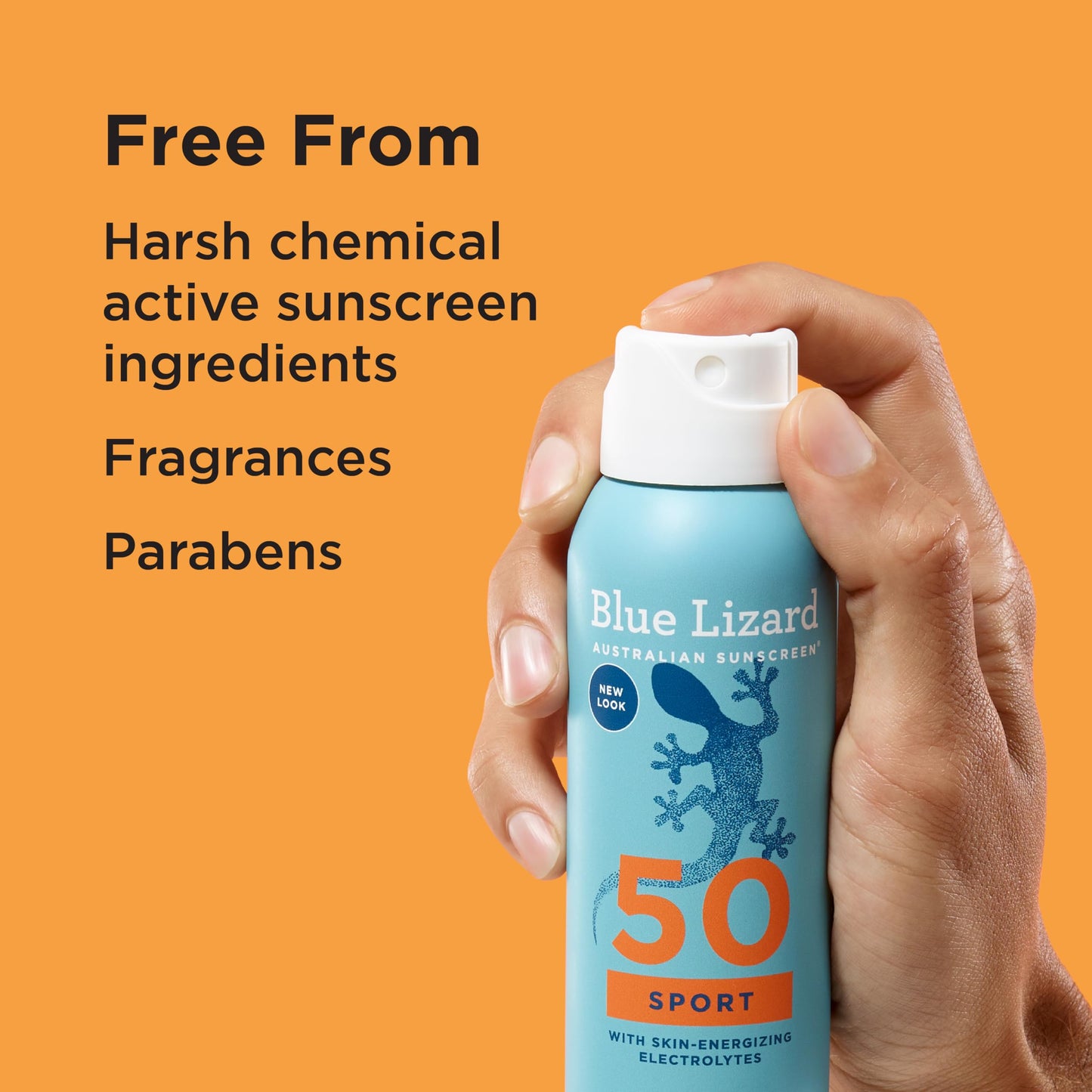 Blue Lizard Sport Mineral Sunscreen Spray SPF 50+ - Broad-Spectrum UVA/UVB, Water-Resistant, Zinc Oxide, Vegan, 5 fl oz