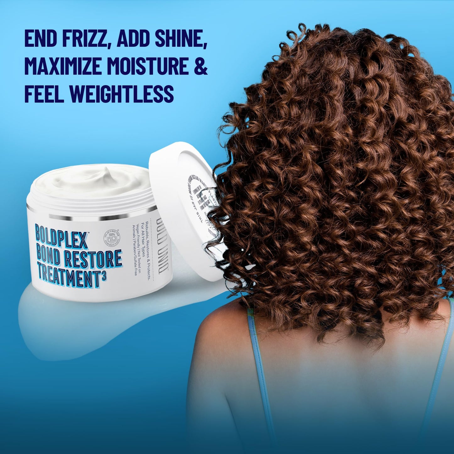 Bold Uniq BoldPlex Hair Mask | Deep Conditioner for Dry, Damaged, Curly, Bleached & Frizzy Hair | Repairs & Nourishes | 6.76 Fl Oz