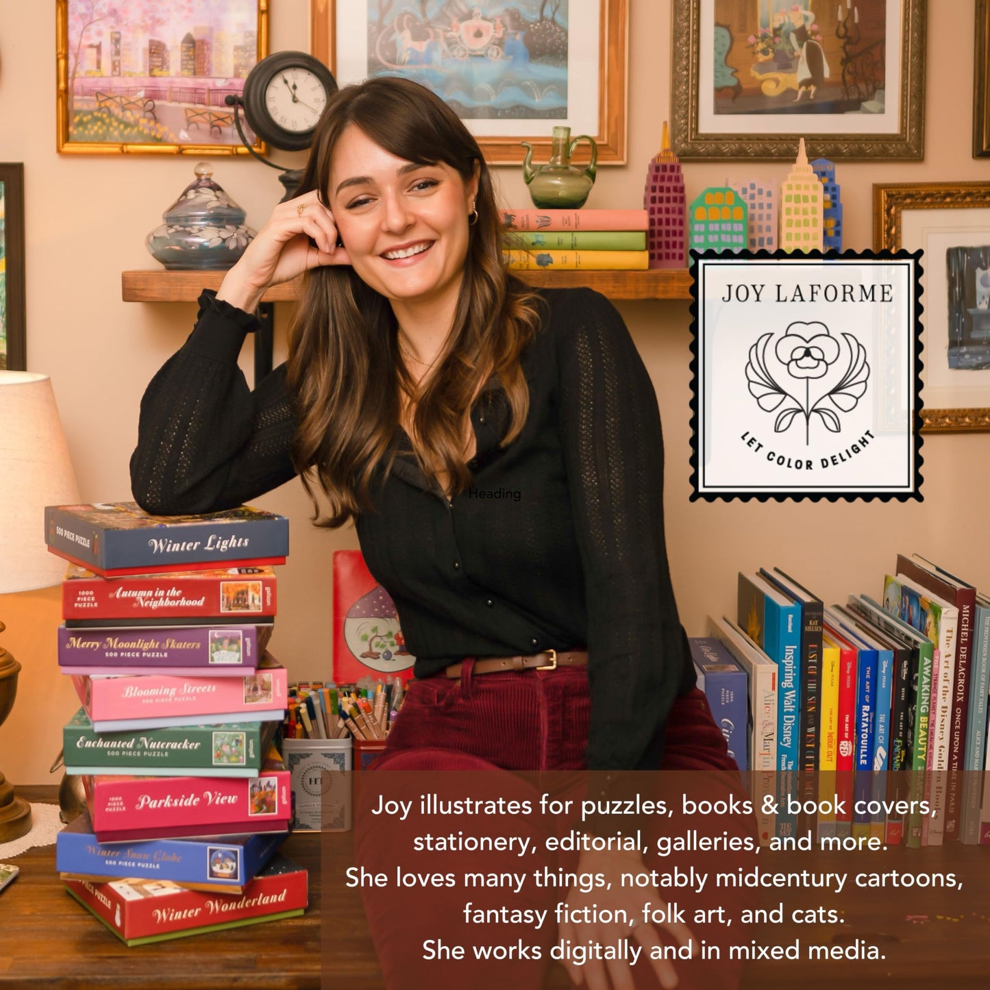 Galison Winter Lights 500-Piece Foil Puzzle โ Festive City Holiday Jigsaw by Joy Laforme, Sturdy Pieces, Fun Family Gift