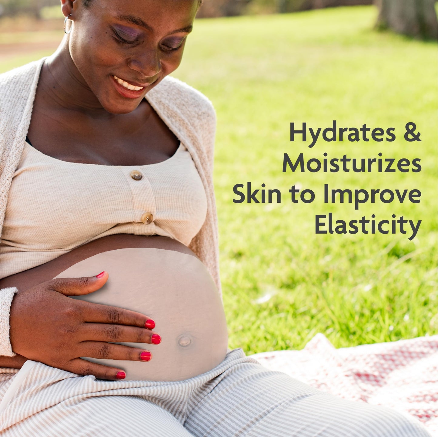 TriLASTIN Belly Mask for Pregnant Women – Hydrating, Soothes Itchy Skin, Reduces Stretch Marks, Safe & Paraben-Free, 1 Pack