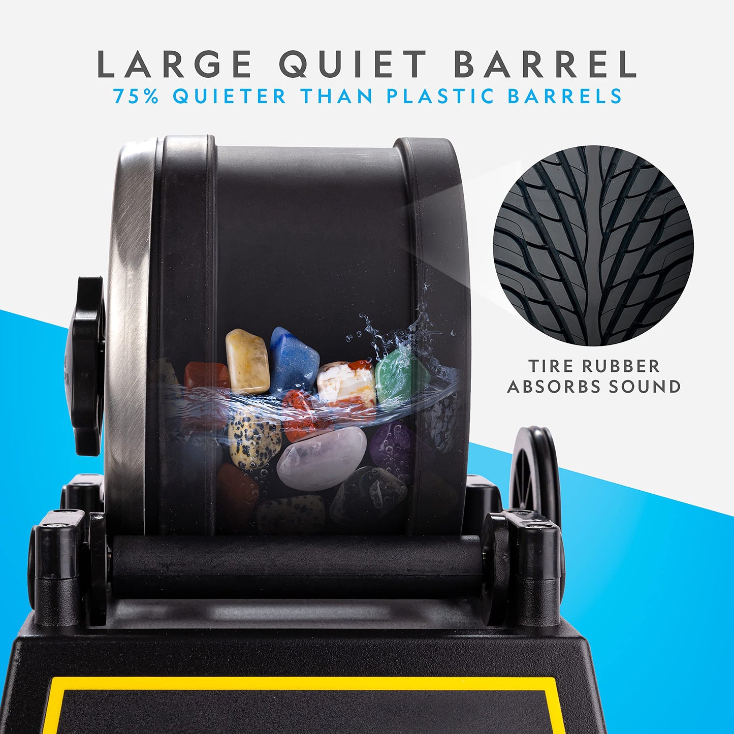 National Geographic Rock Tumbler Kit – Complete 2 lb Barrel Set with Rocks, Grit & GemFoam Polish – Fun for Kids & Adults