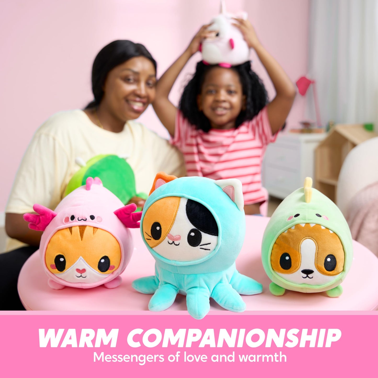 JOYIN 11" Axolotl Plush Toy – Cute Kawaii Cat Plushie, Soft Stuffed Animal Pillow for Kids & Adults, Birthday & Christmas Gift