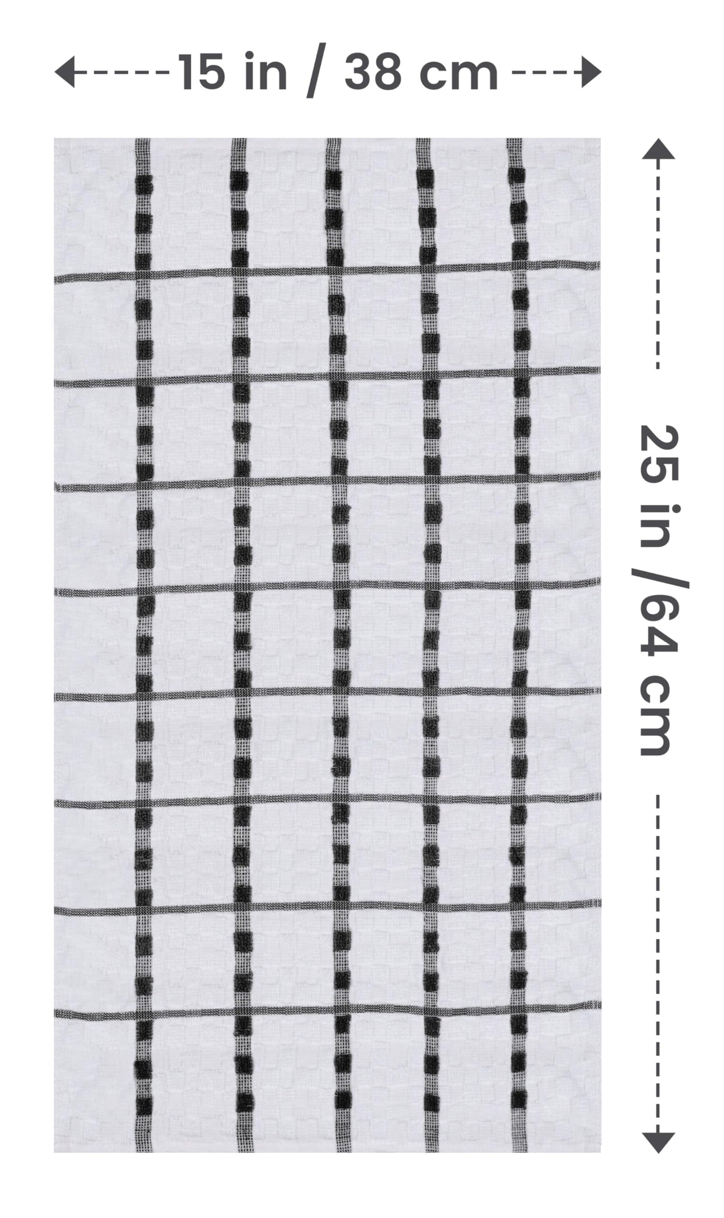 Utopia Towels 12-Pack Kitchen Towels – 15x25” 100% Ring-Spun Cotton, Super Soft & Absorbent Dish, Tea & Bar Towels, Black