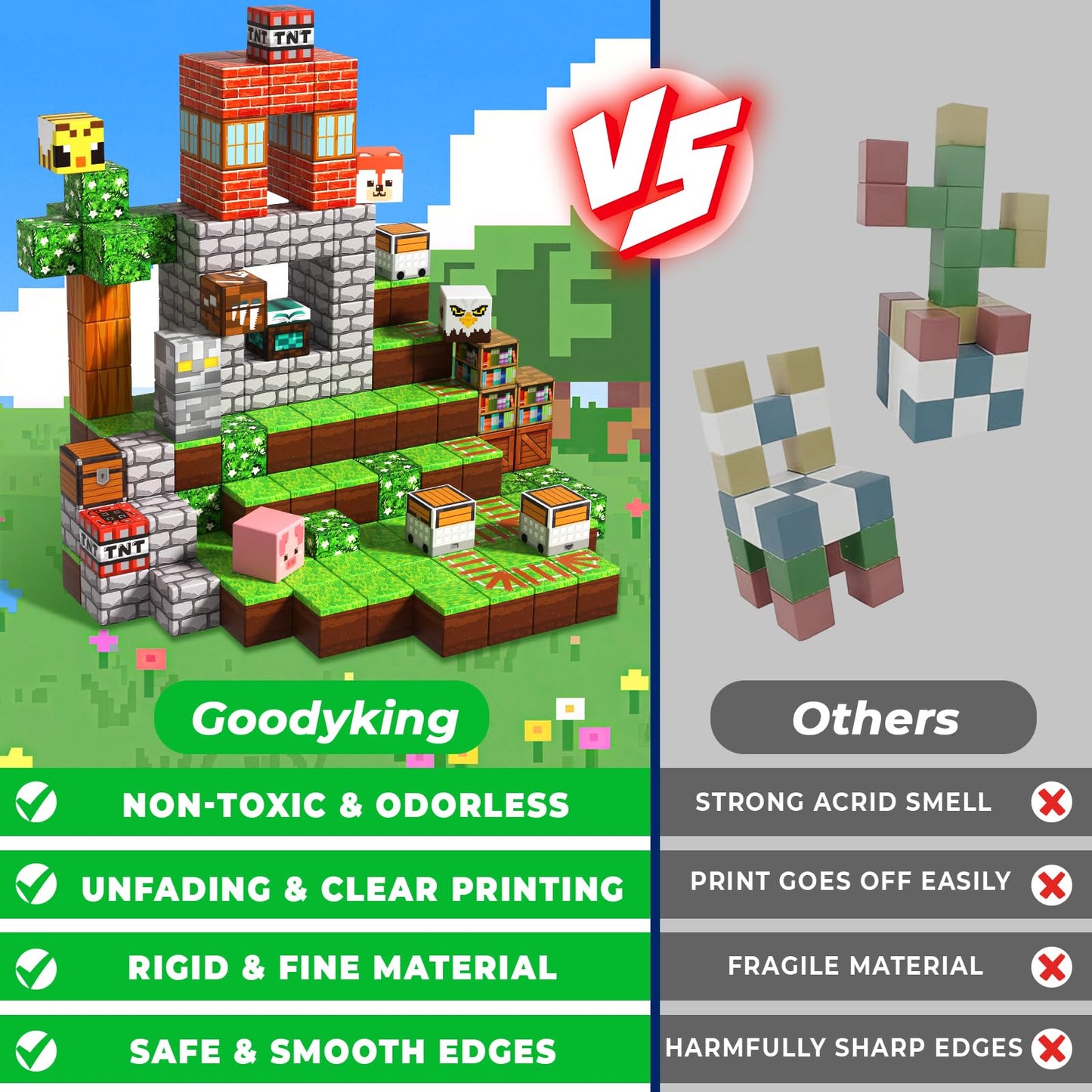 200PCS Forest Magnetic Building Blocks – Strong Stacking Magnets for Kids 3+, STEM Learning, Sensory Toy, Creative Birthday & Christmas Gift