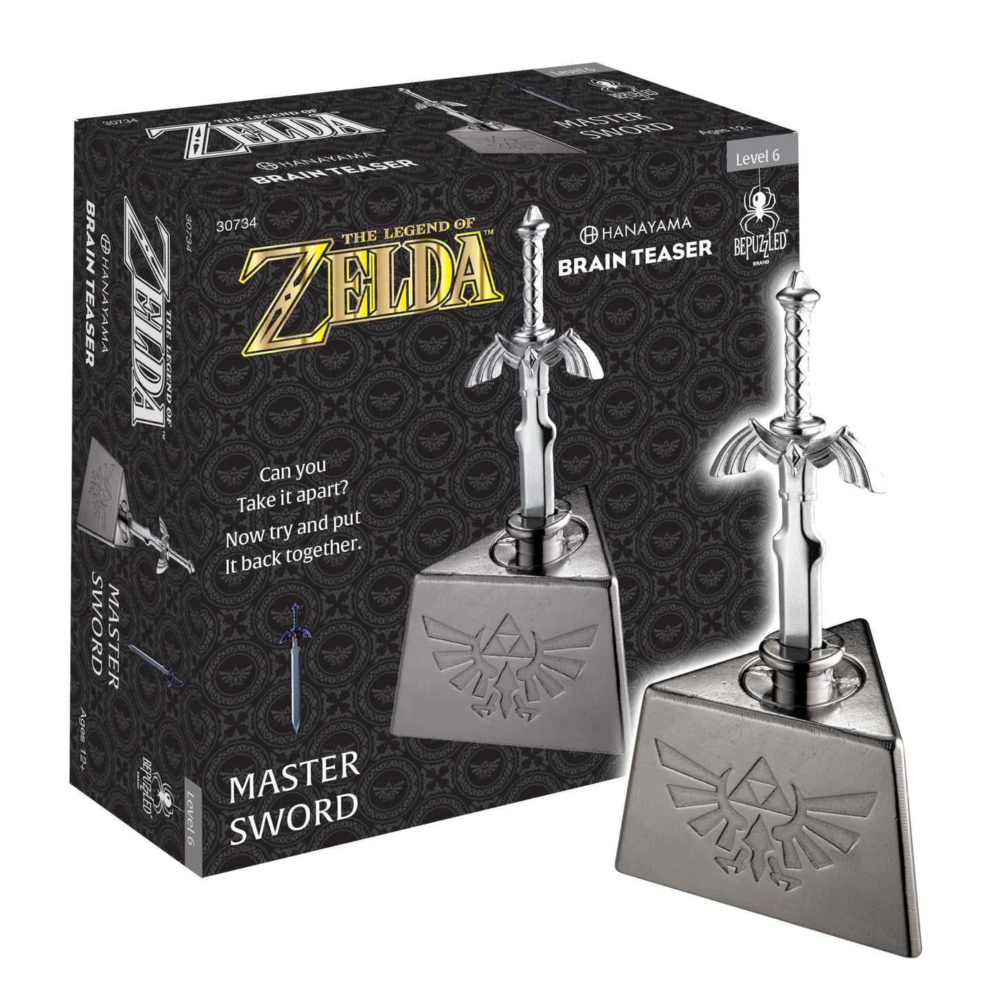 BePuzzled, Legend of Zelda Master Sword Hanayama Brain Teaser, Mensa Rated Level 6, for Ages 12 and Up