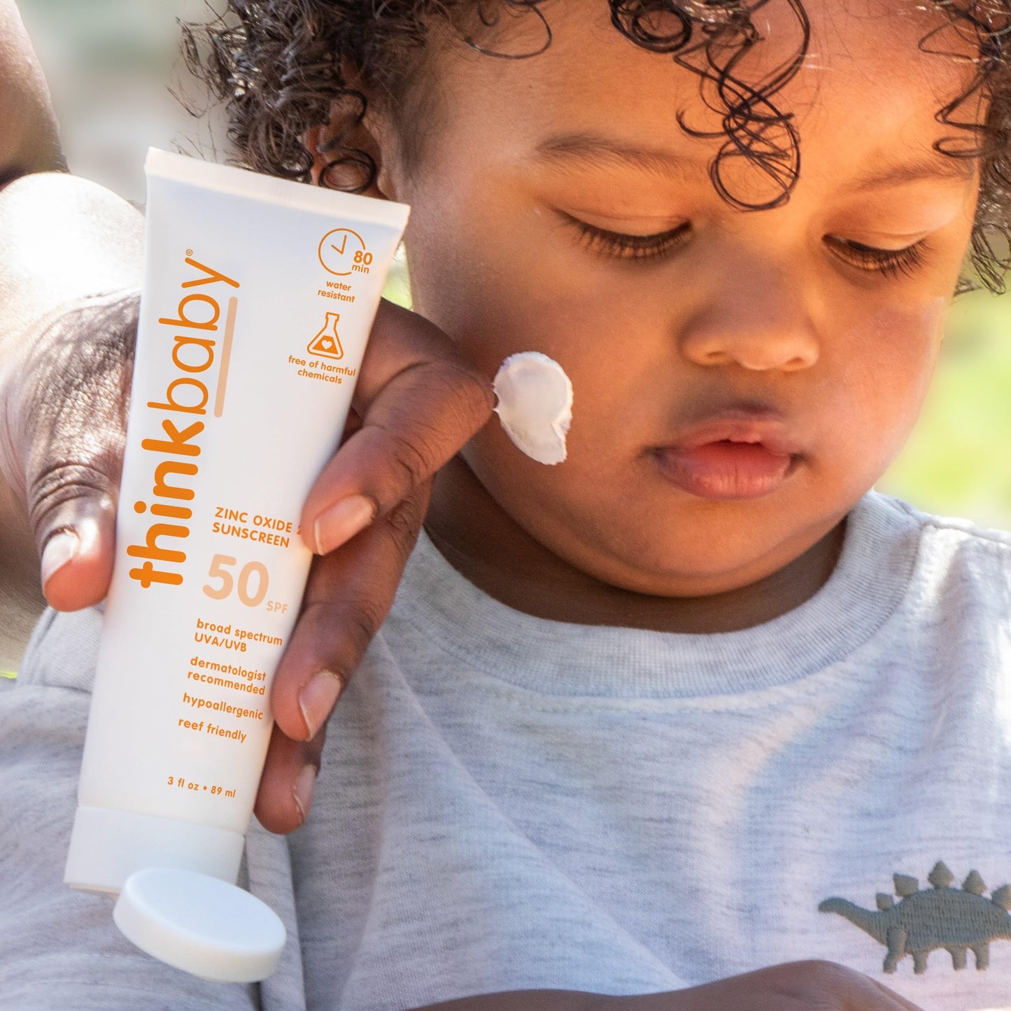 Thinkbaby SPF 50+ Baby Sunscreen, 3oz – Safe, Natural Mineral, Water Resistant Broad Spectrum UVA/UVB Protection, Vegan for Kids