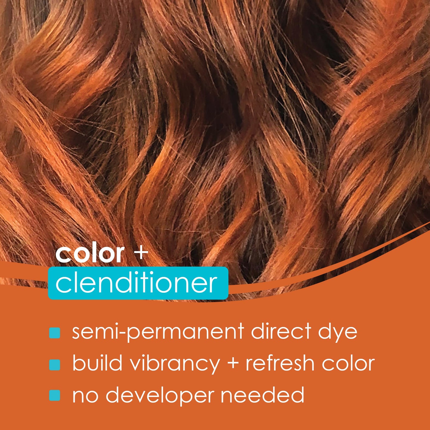 Keracolor Clenditioner COPPER Hair Dye - Semi Permanent Hair Color Depositing Conditioner, 12 Fl. Oz.