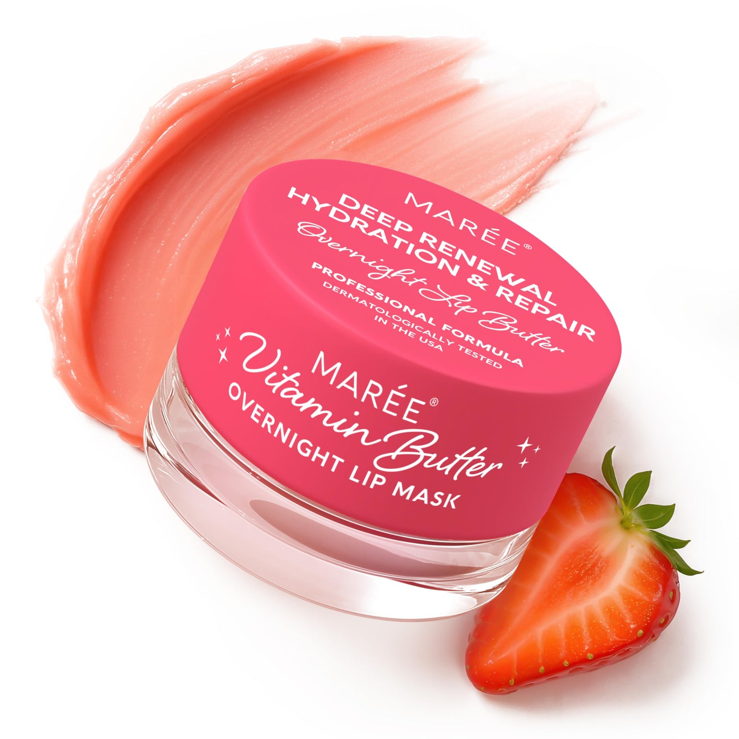 MAREE Overnight Lip Mask – Hydrating Lip Butter with Hyaluronic Acid & Collagen for Very Dry Lips – Lip Repair & Sleeping Treatment