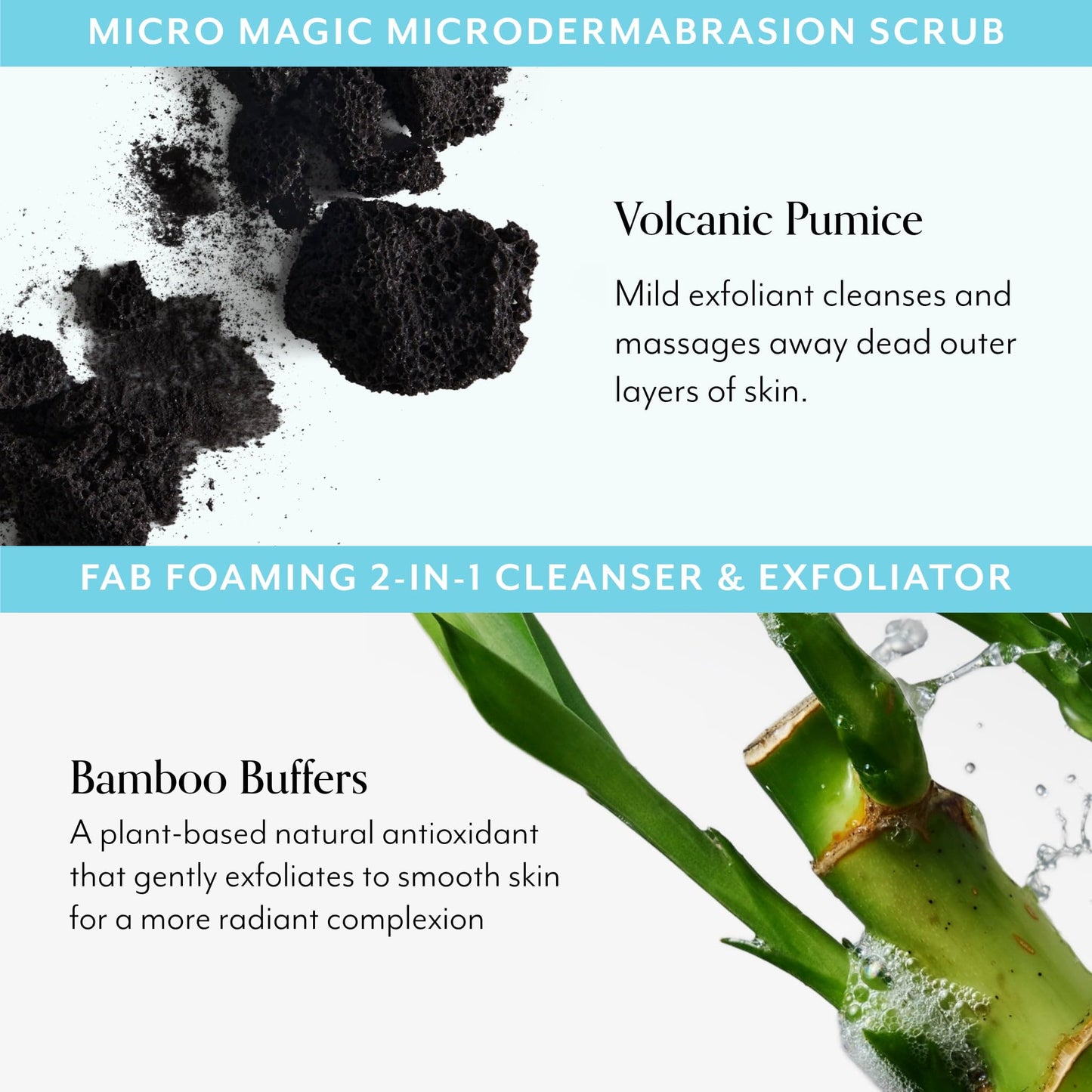 Bliss Micro Magic Scrub & Fab Foaming 2-in-1 Cleanser Duo – Exfoliating Face Scrub + Gentle Cleanser for Smooth, Glowing, Refined Skin