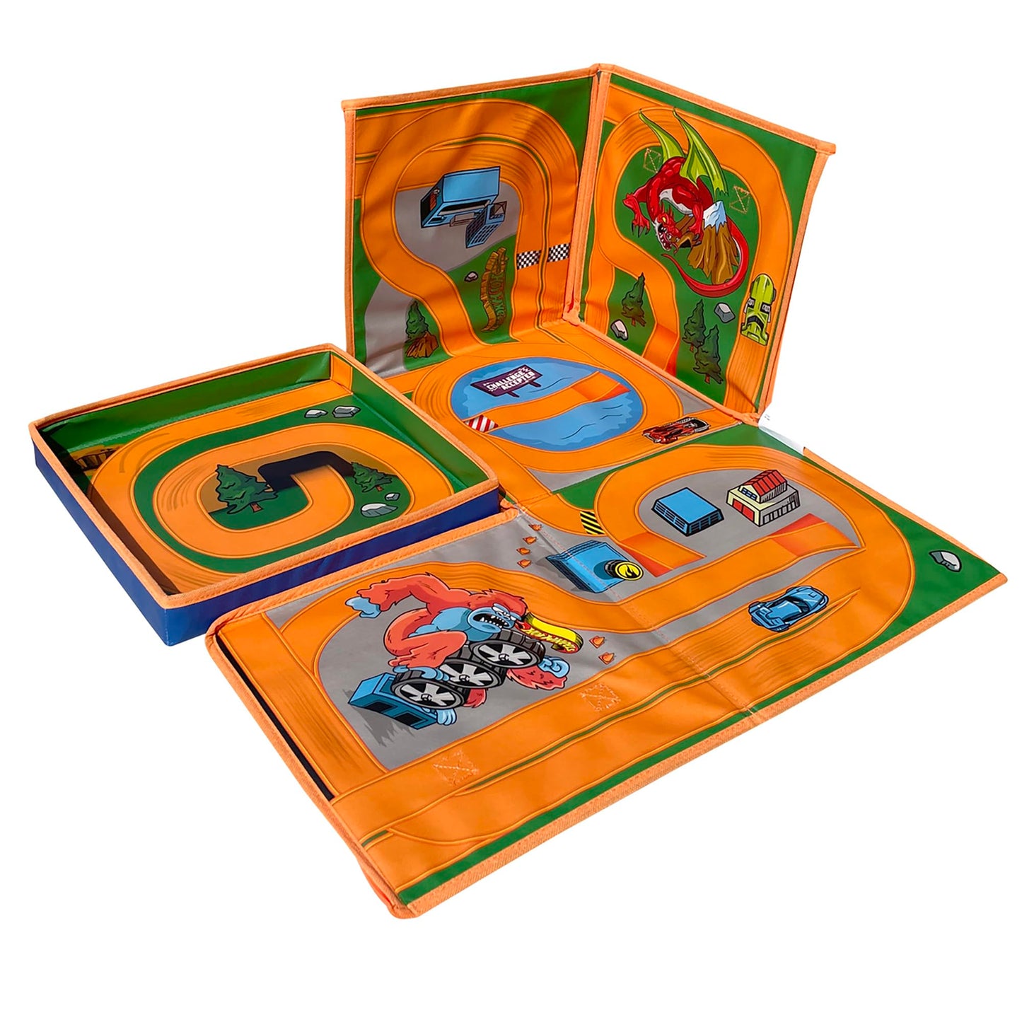 Tara Toy ZipBin 300 Car Storage Cube & Playmat - Holds 300 Cars, Durable Toy Organizer for Kids Age 3+, Playmat and Storage Solution