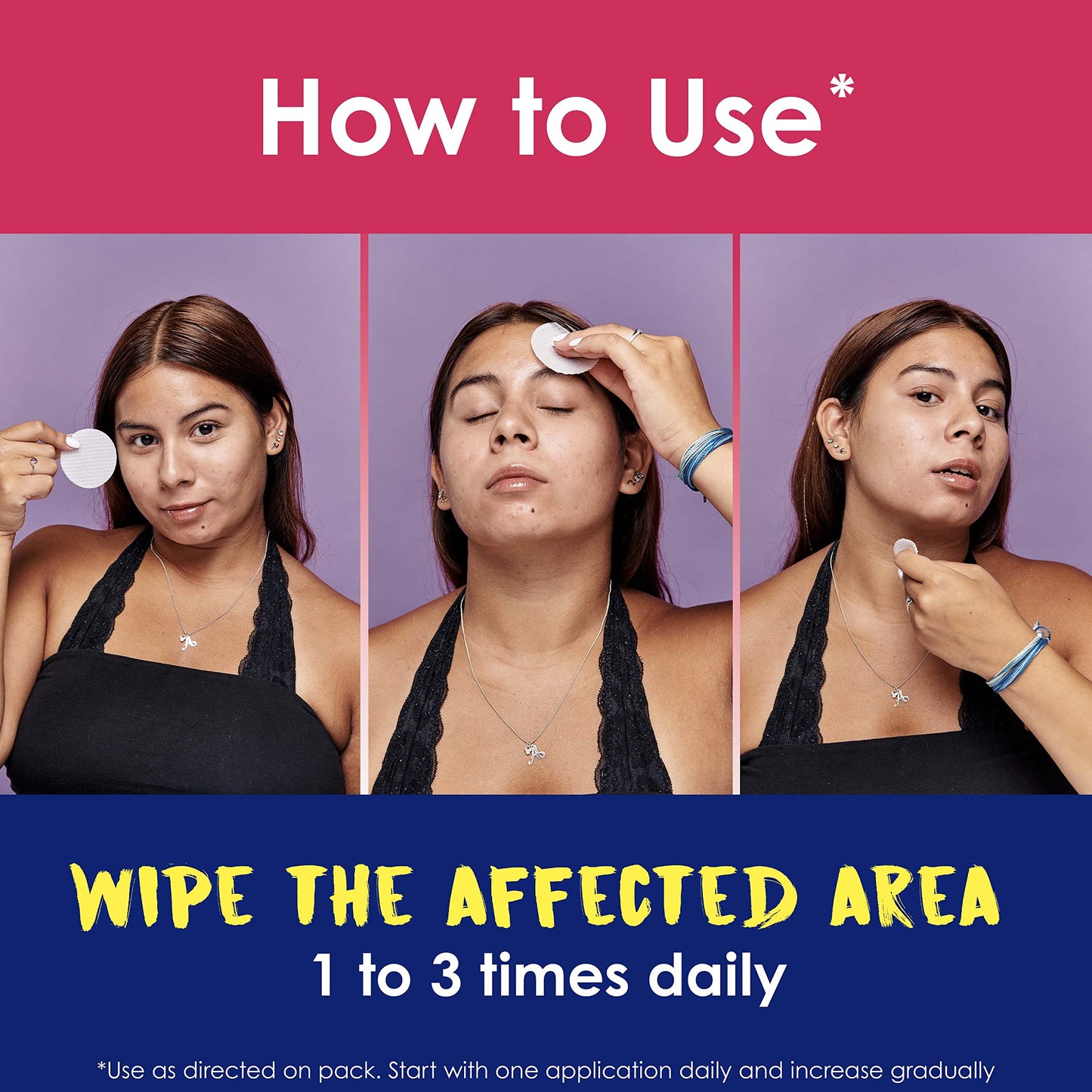 Clearasil Rapid Rescue Deep Treatment Acne Face Pads, Maximum Strenght with 2% Salicylic Acid Acne Treatment Medicine, 90 Count