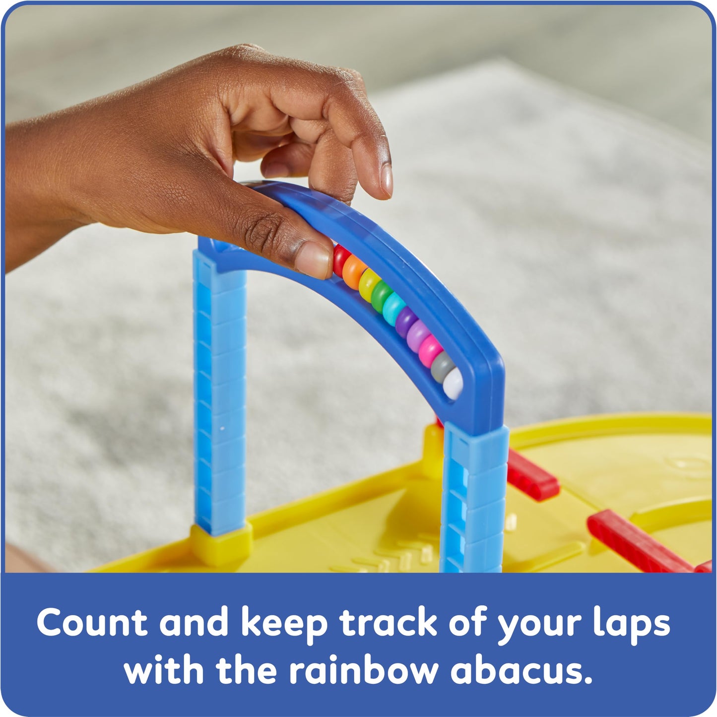 hand2mind Counting Car Garage Toy Set – Race Track & Parking Garage for Preschoolers, Numbers Learning, Pretend Play, Kids Birthday Gift