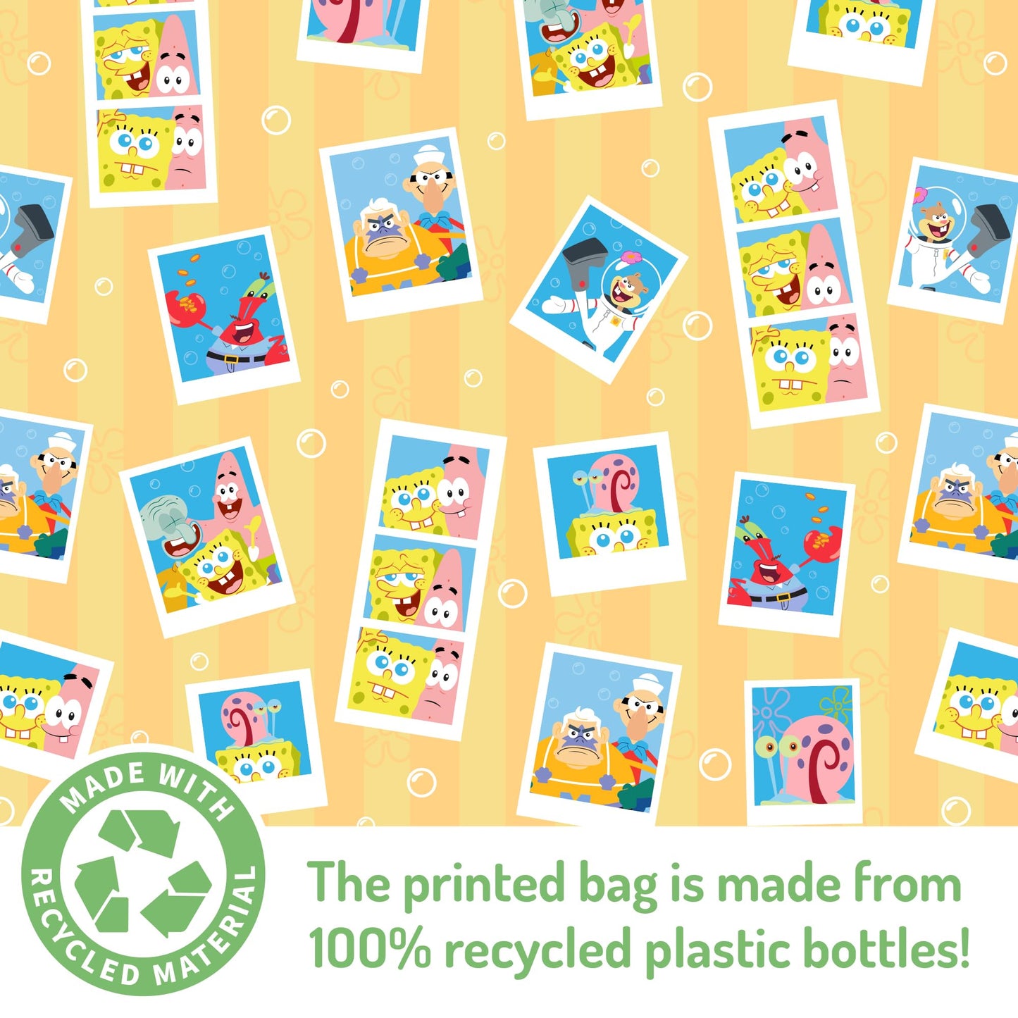 TeeTurtle SpongeBob Plushie Tote Bag – Amazon Exclusive Bikini Bottom Buddies, Official Kawaii Foldable Shoulder Bag