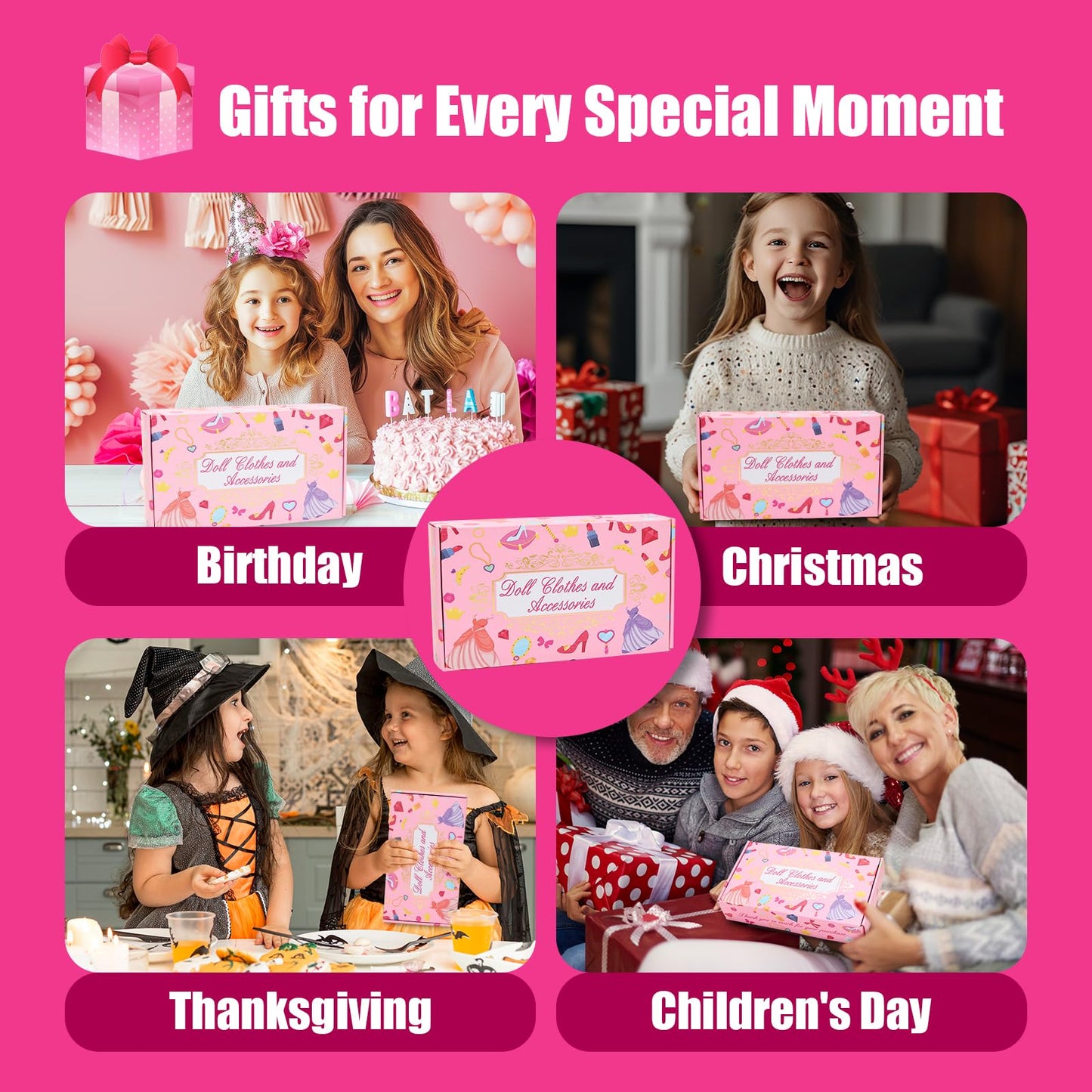 57-Piece Doll Clothes & Accessories Set for 11.5" Dolls – Dresses, Wedding Gowns, Tops, Pants, Shoes, Swimsuits & More