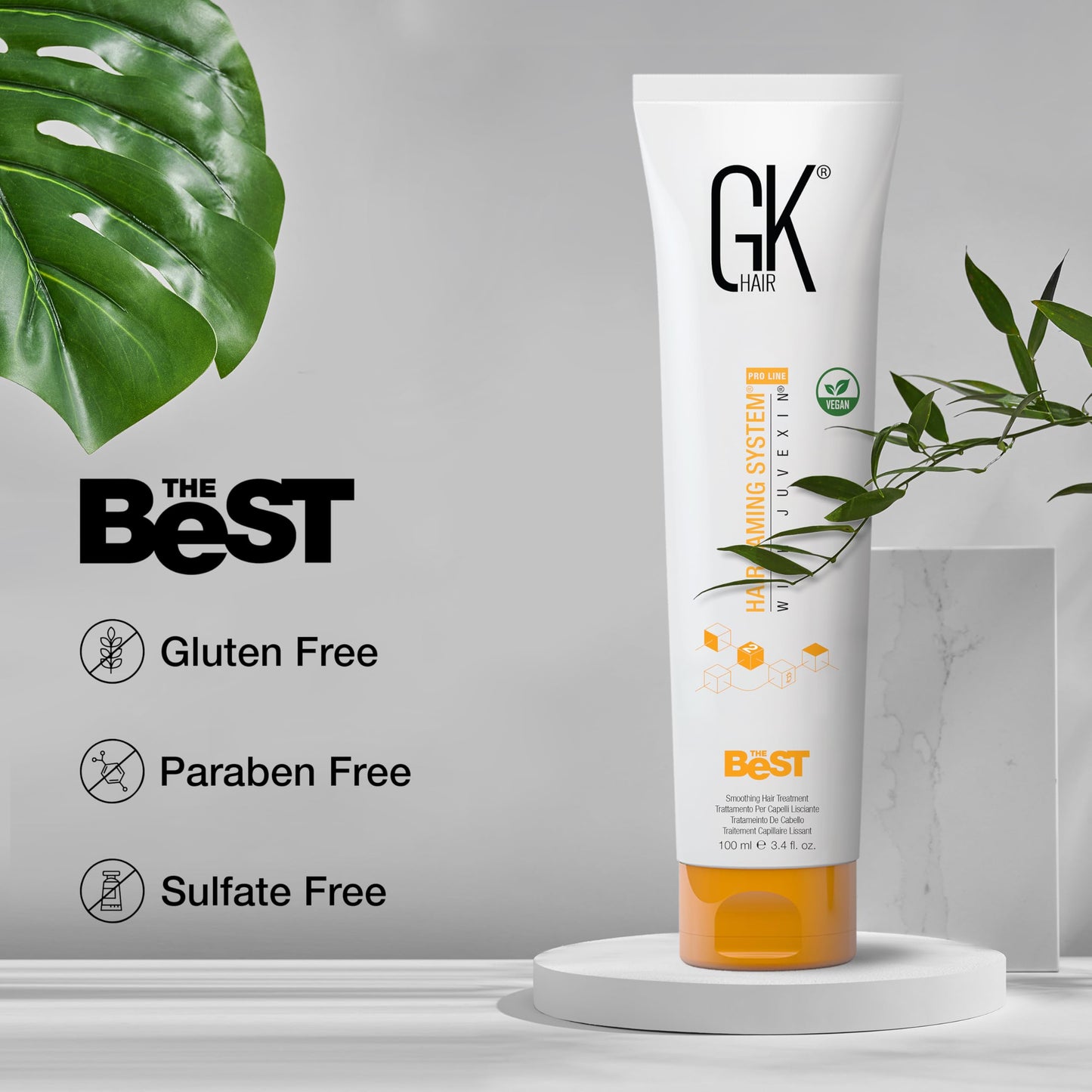 Keratin Hair Treatment 3.4 Oz | Professional Brazilian Complex Blowout Cream | Frizz Control, Smooth, Straighten & Repair Dry, Damaged Hair