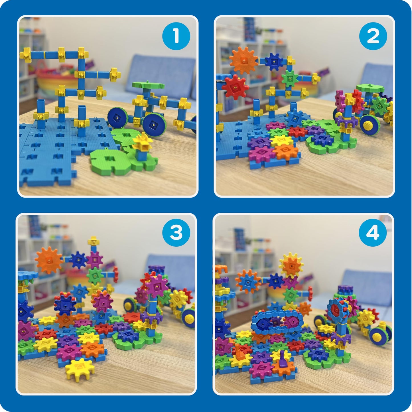 Learning Resources Gears! Gears! Gears! Mega Builds – STEM Building Toys for Toddlers, Fine Motor Skills, Science & Construction Kit