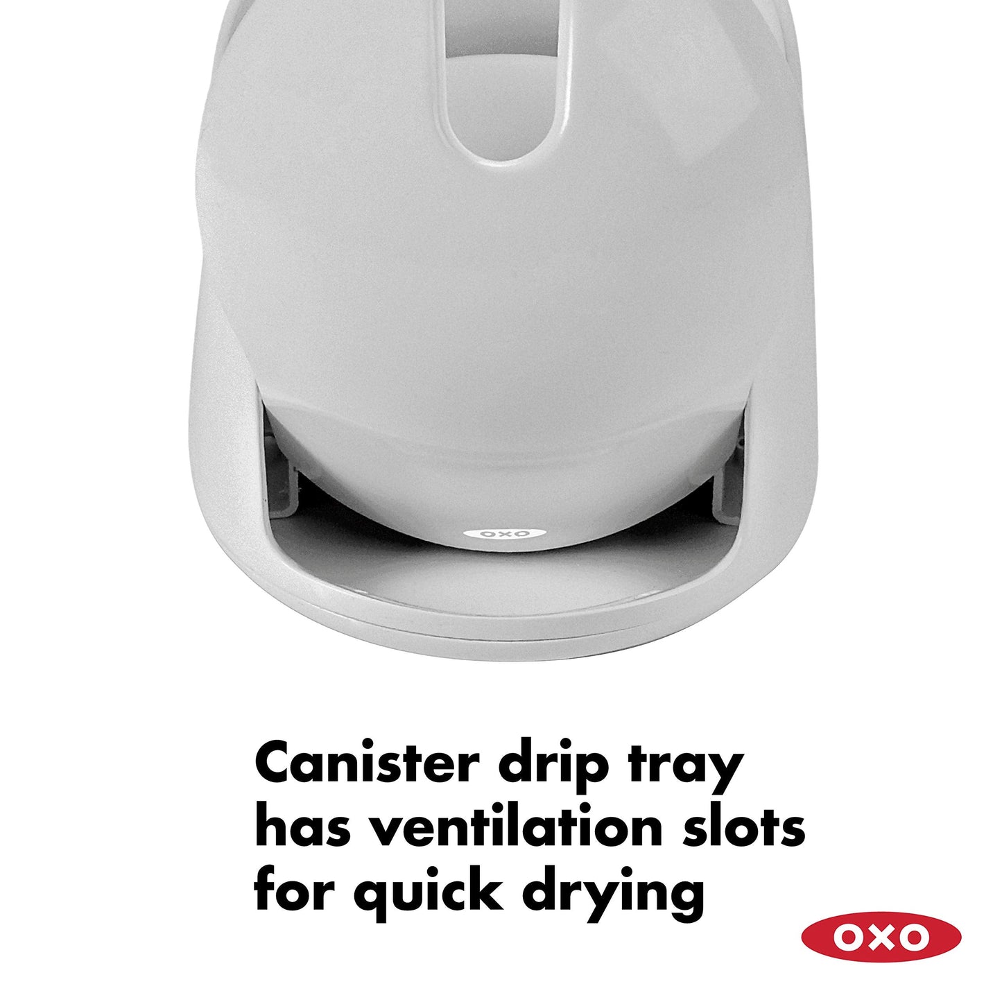 OXO Good Grips Compact Toilet Brush & Canister - Gray