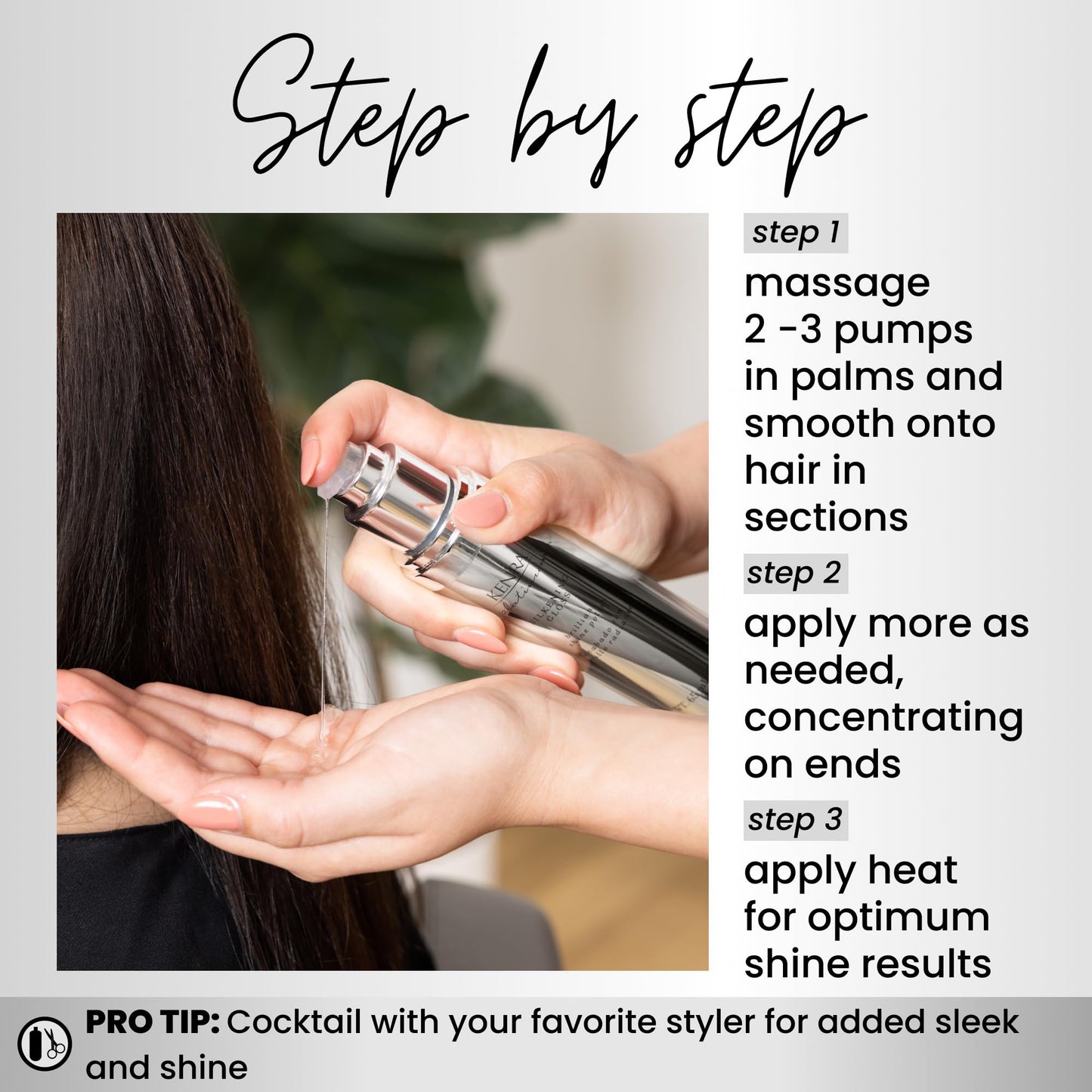 Kenra Professional Platinum Silkening Gloss | Brilliant Shine Polish | Medium To Coarse Hair | 2.26 fl. Oz