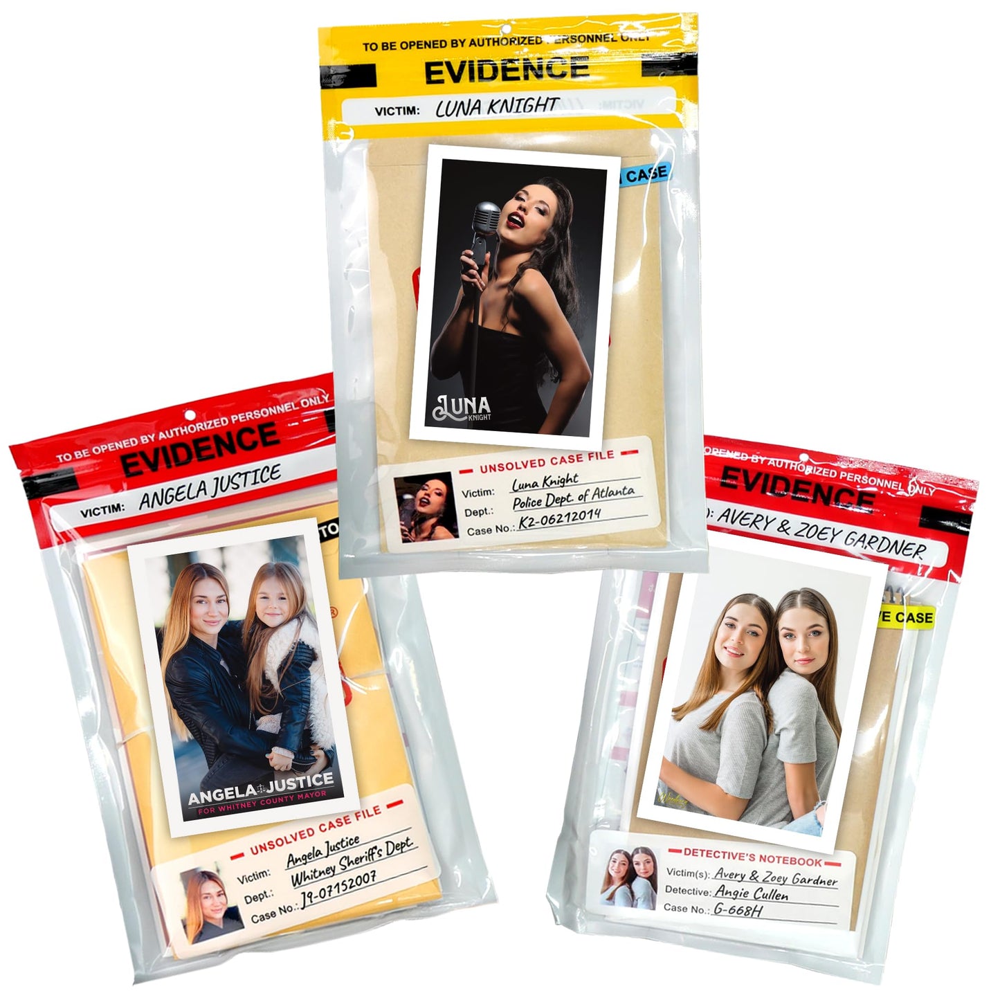 Unsolved Case Files - 3 Case Bundle โ Avery Gardner, Luna Knight, and Angela Justice Cases