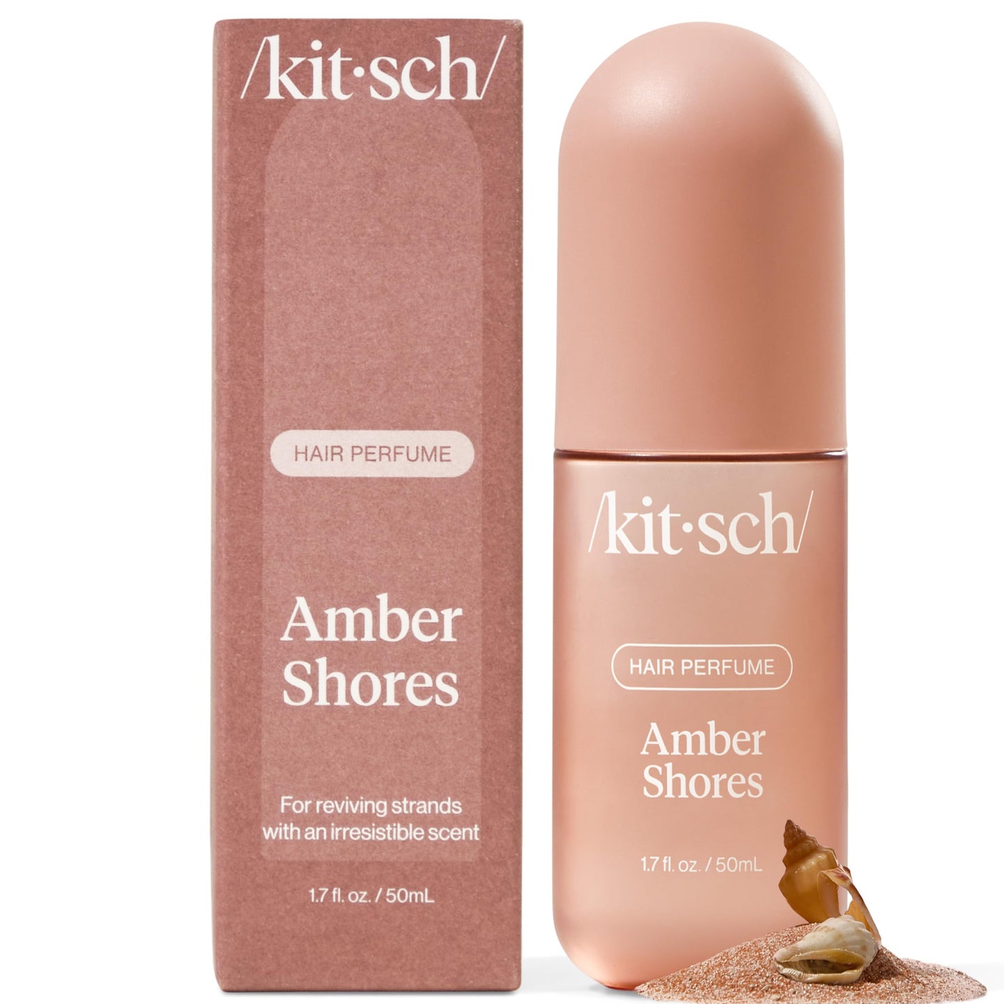 Kitsch Hair Perfume for Women - Amber Shores | Deodorizing Hair & Body Mist with Odor-Eliminating Tech | Woody Aquatic Fresh Scent, 50mL