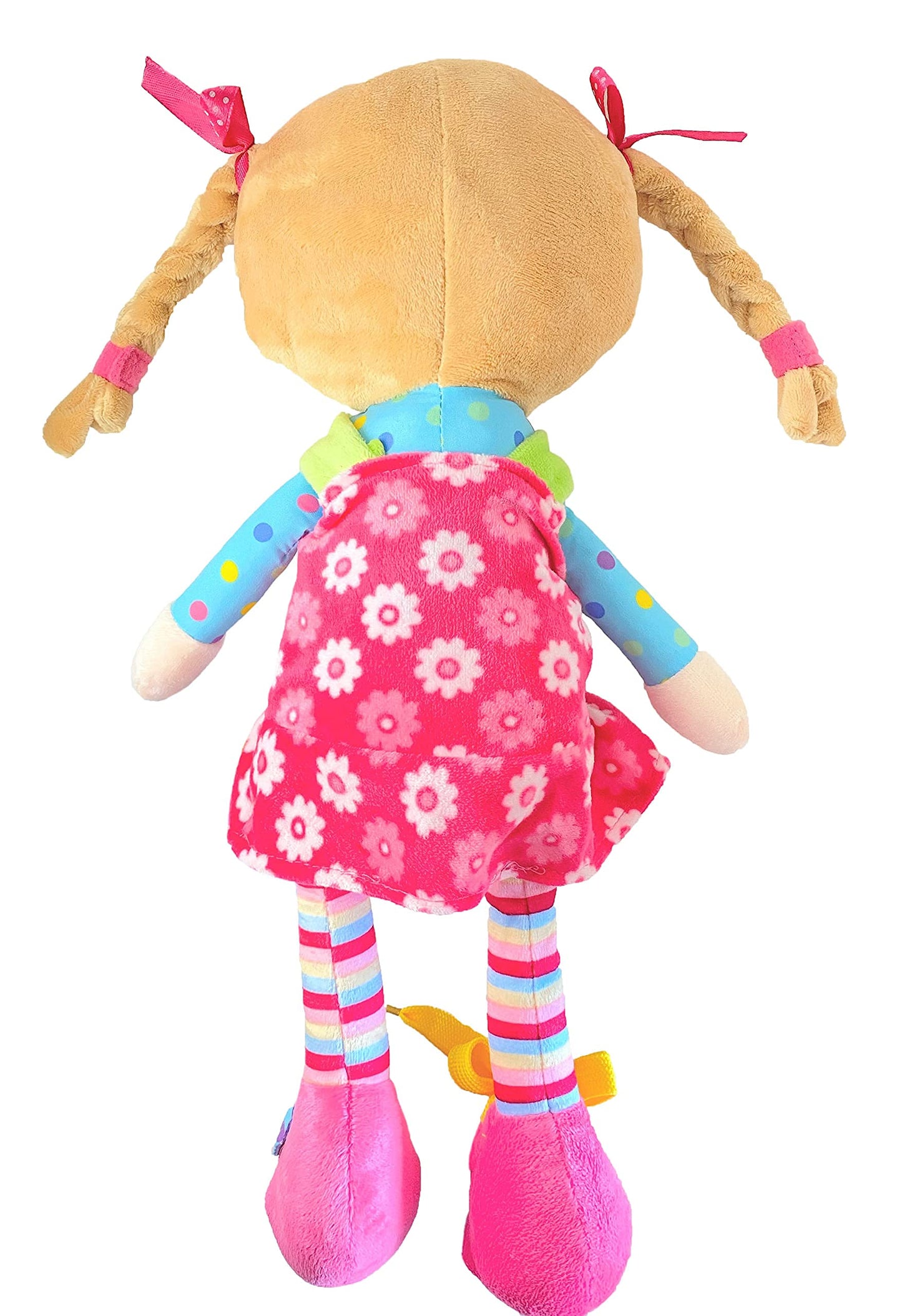 Snuggle Stuffs Sugar Snap Plush Learn to Dress Doll for Toddlers - 15" - for 2 Year Old Girl - Montessori