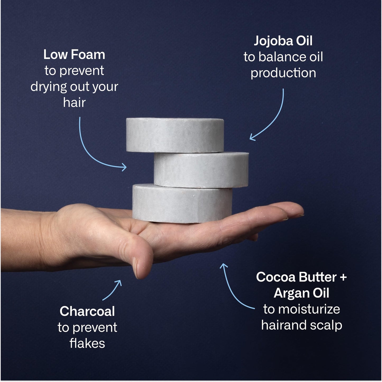 Modern Mammals Light Shampoo Bar for Men – Gentle, Vegan, No Poo, Low Lather, Conditioner-Infused, Sensitive Scalp, Fragrance-Free, 2.4oz