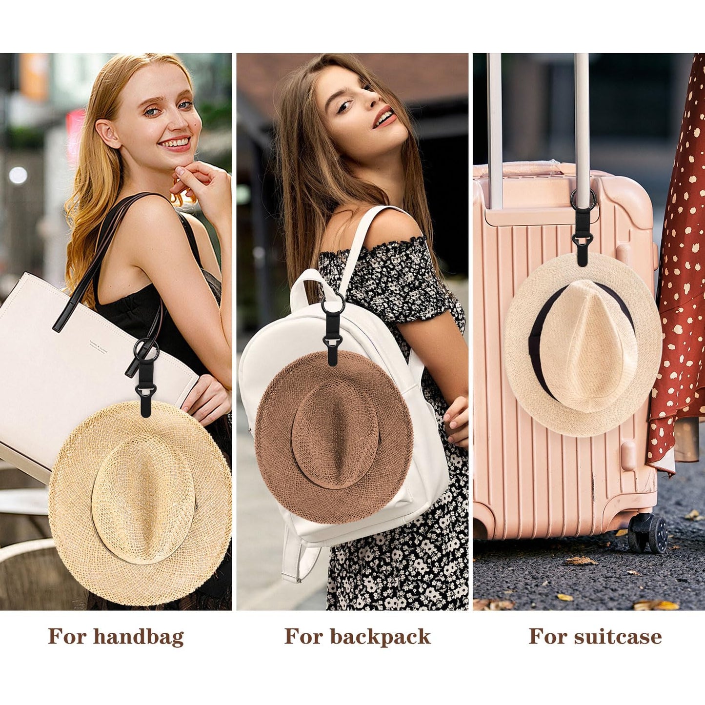 Niveaya Hat Clip for Travel Bag – 2 Pack Vacation, Beach & Cruise Essentials Accessory for Handbags, Backpacks & Luggage