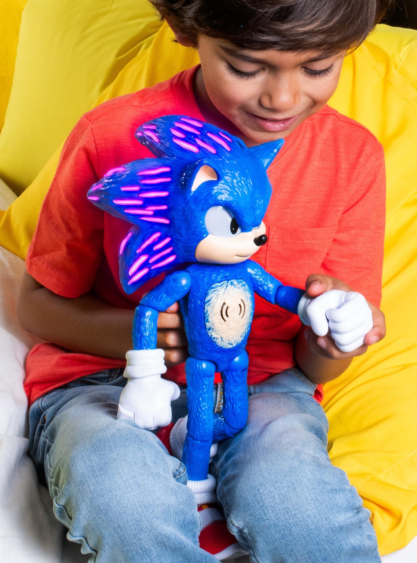 Sonic The Hedgehog 3 Ultimate 12" Talking Figure – 30+ Movie Phrases & Sounds, Light-Up Eyes & Quills