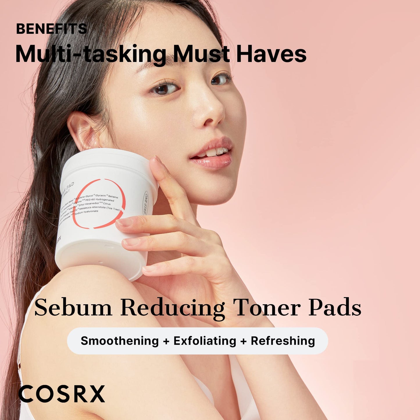COSRX BHA Toner Pads - 70 Exfoliating Sheets for Dead Skin & Blackheads, Pore Minimizer, Breakout Prevention, Smooth & Clear Korean Skincare